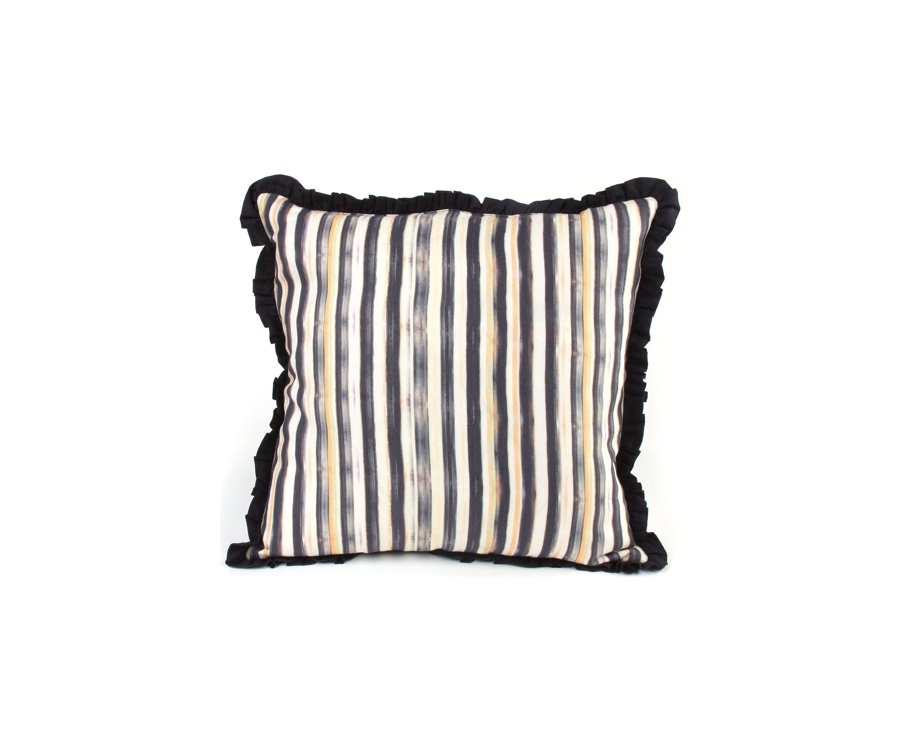 Courtly Check Ruffled Square Pillow