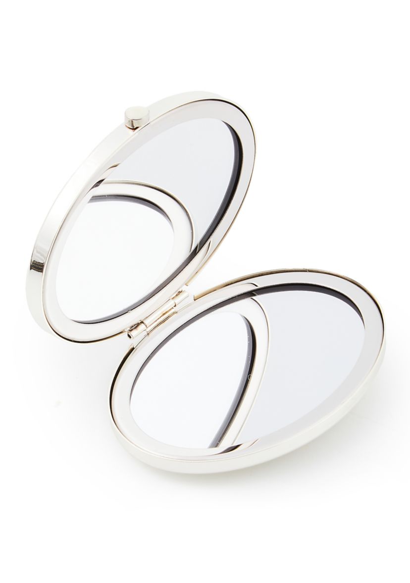 Sterling Check® Silver Plated Compact Mirror