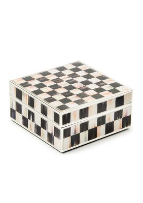 MacKenzie-Childs Check Silver Plated Trinket Box