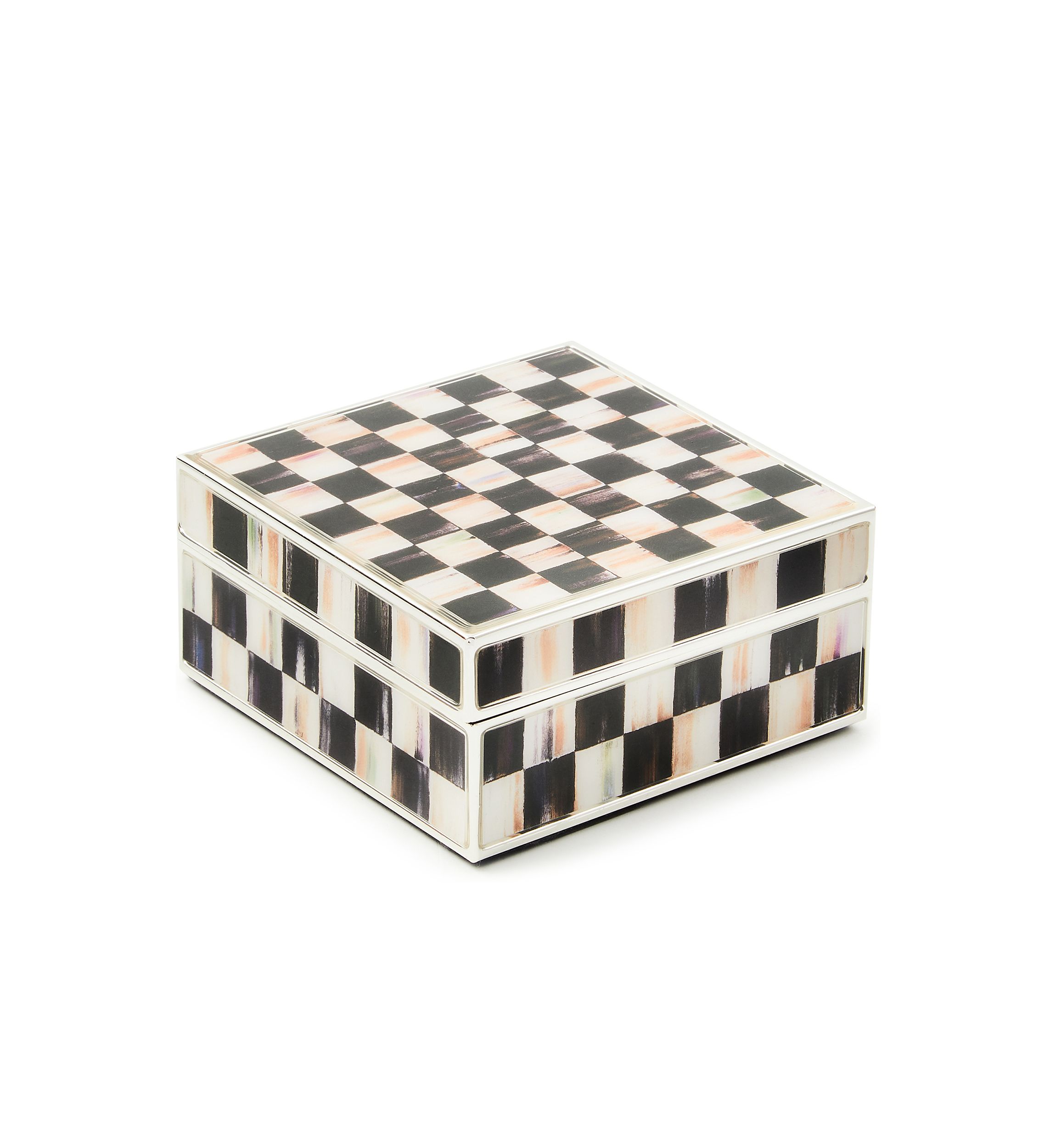 Check Silver Plated Trinket Box