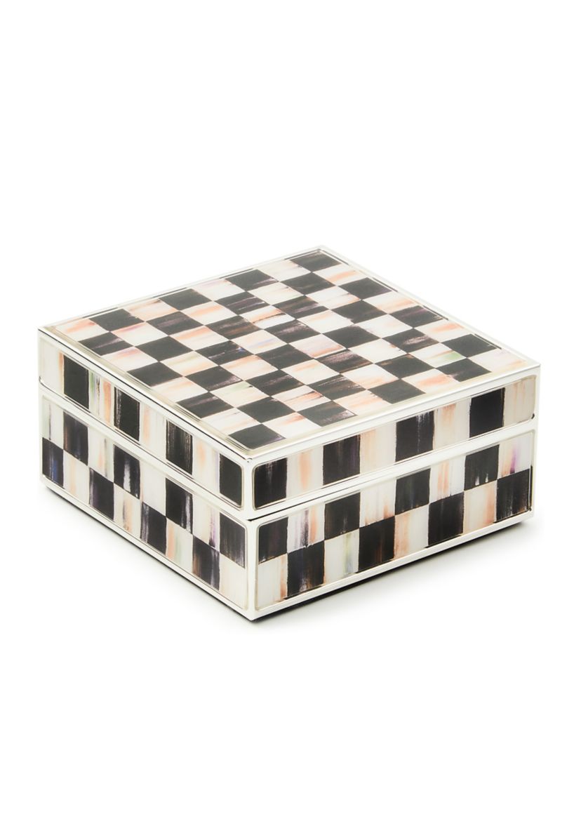 Check Silver Plated Trinket Box