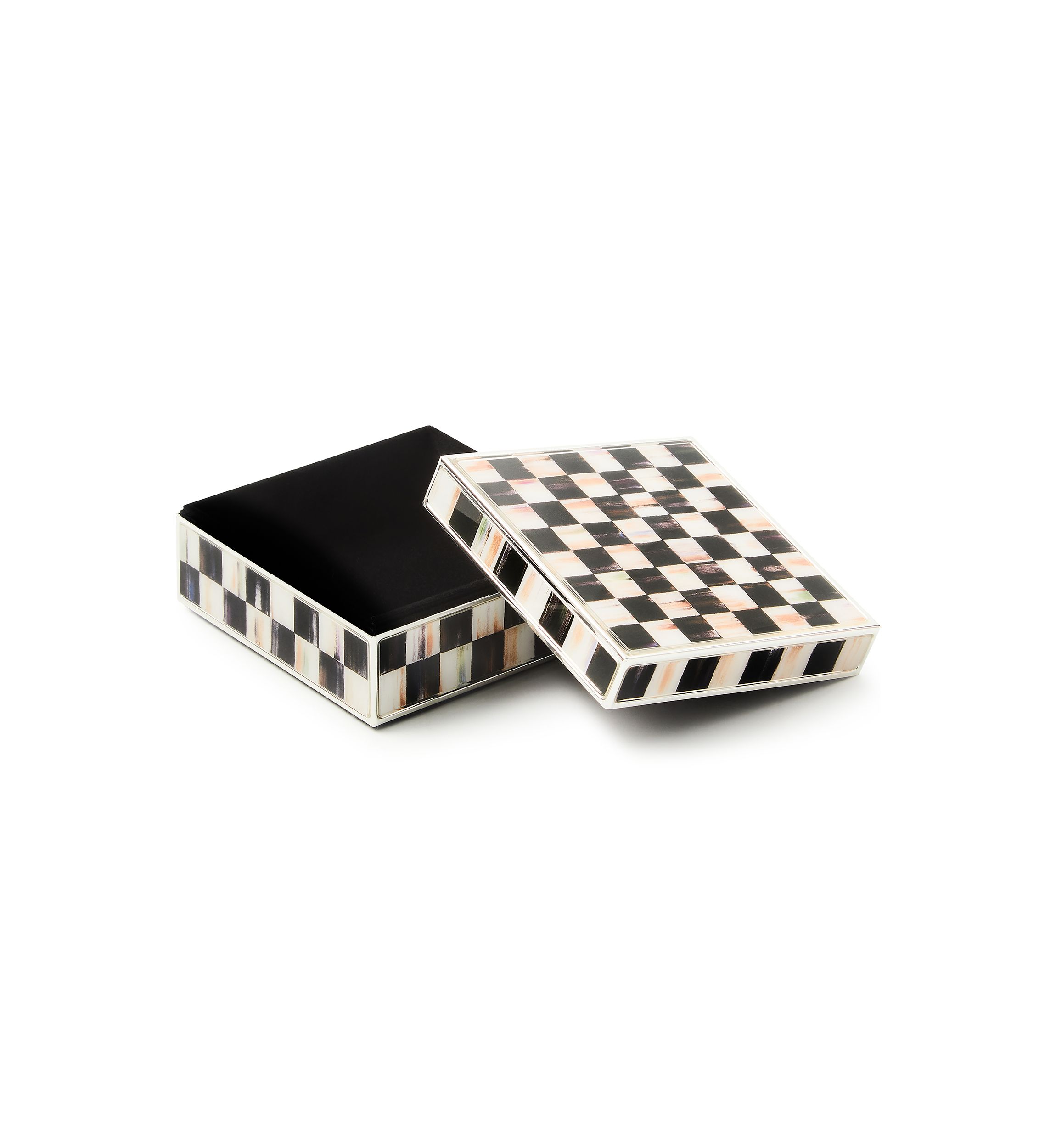 Check Silver Plated Trinket Box