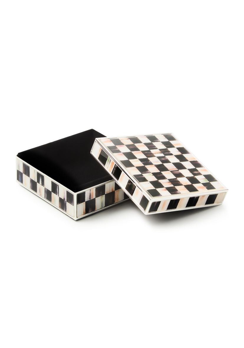 Check Silver Plated Trinket Box