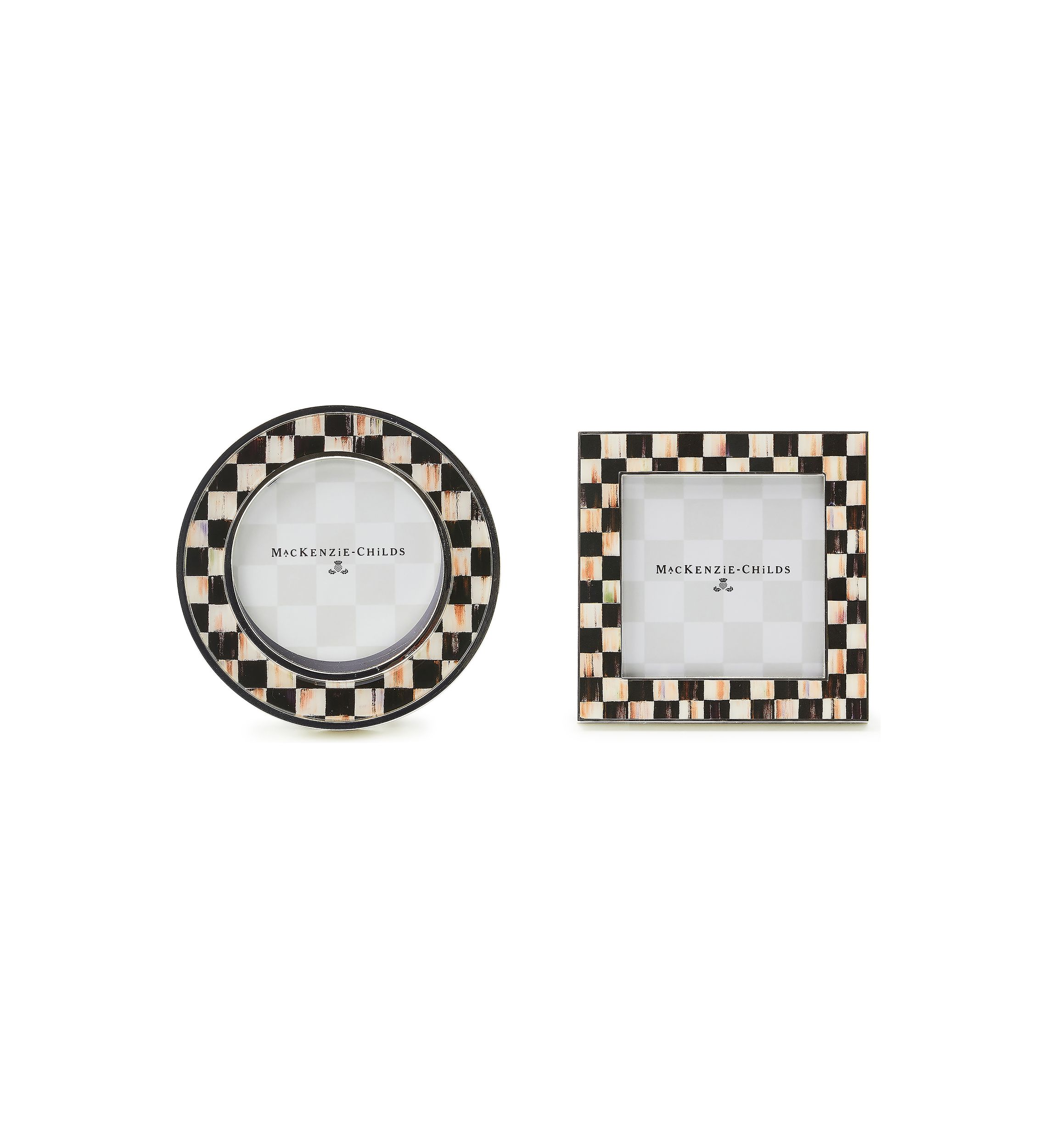 Check Silver Plated Frames Set of 2