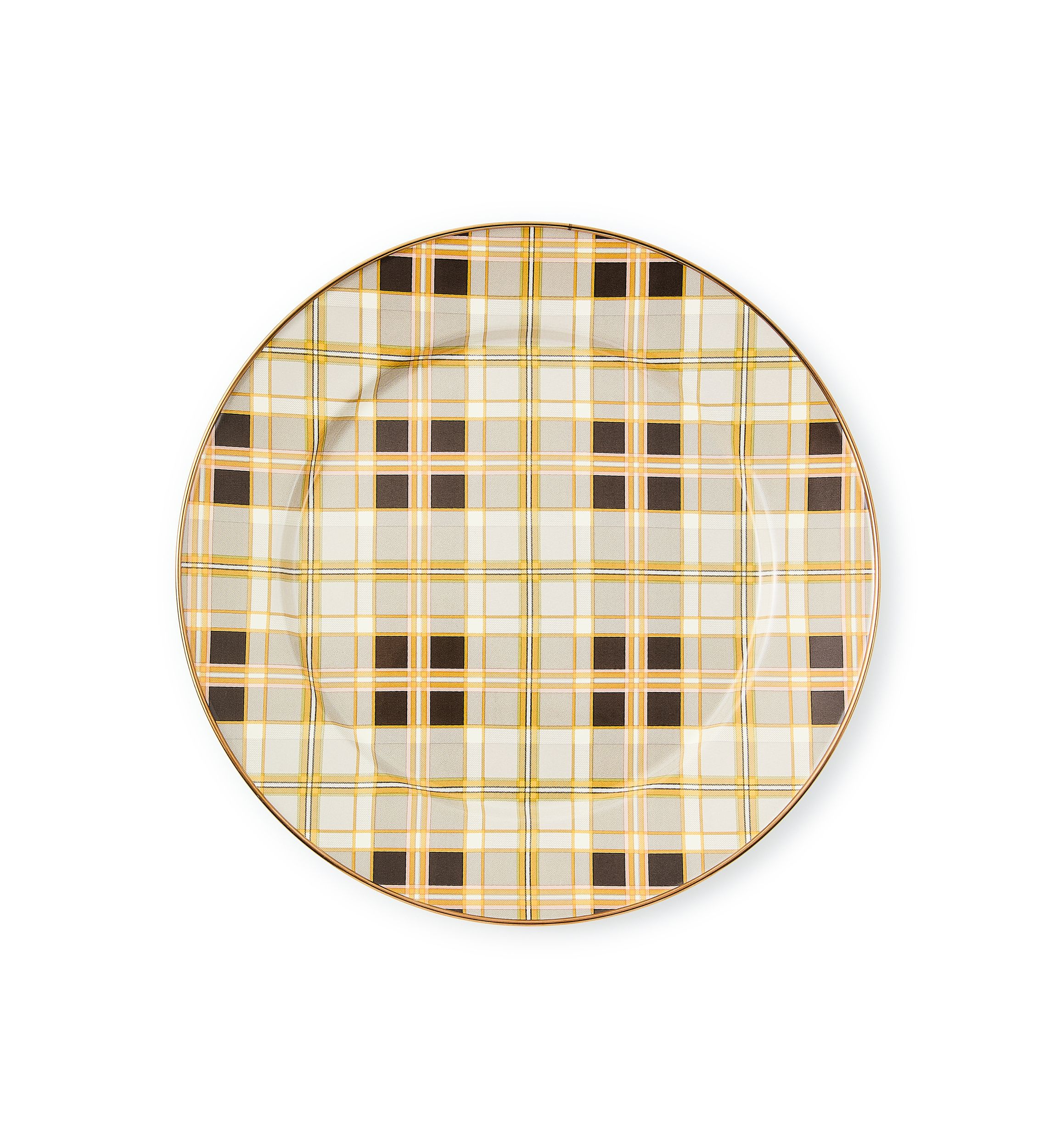 Tartan Mocha Charger Plate