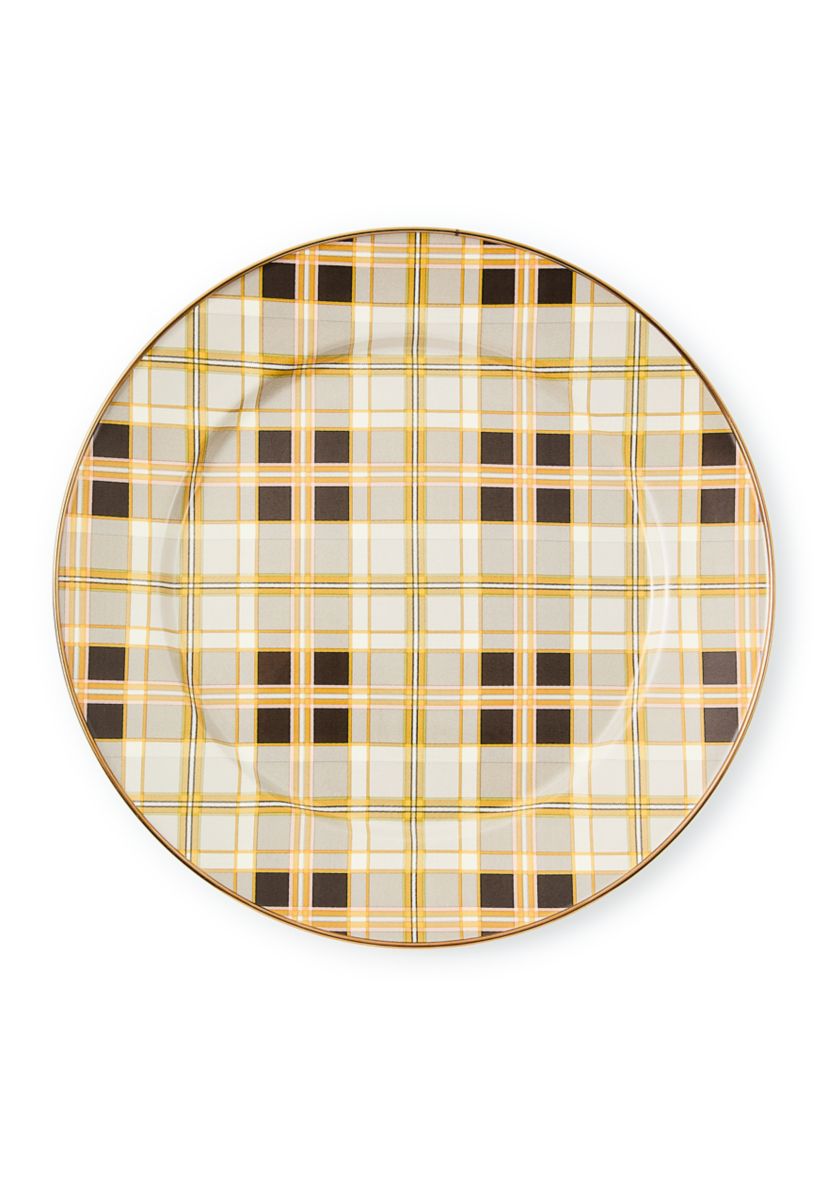 Tartan Mocha Charger Plate