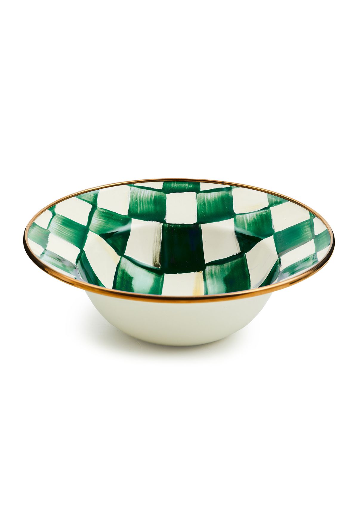 Check Enamel Breakfast Bowl