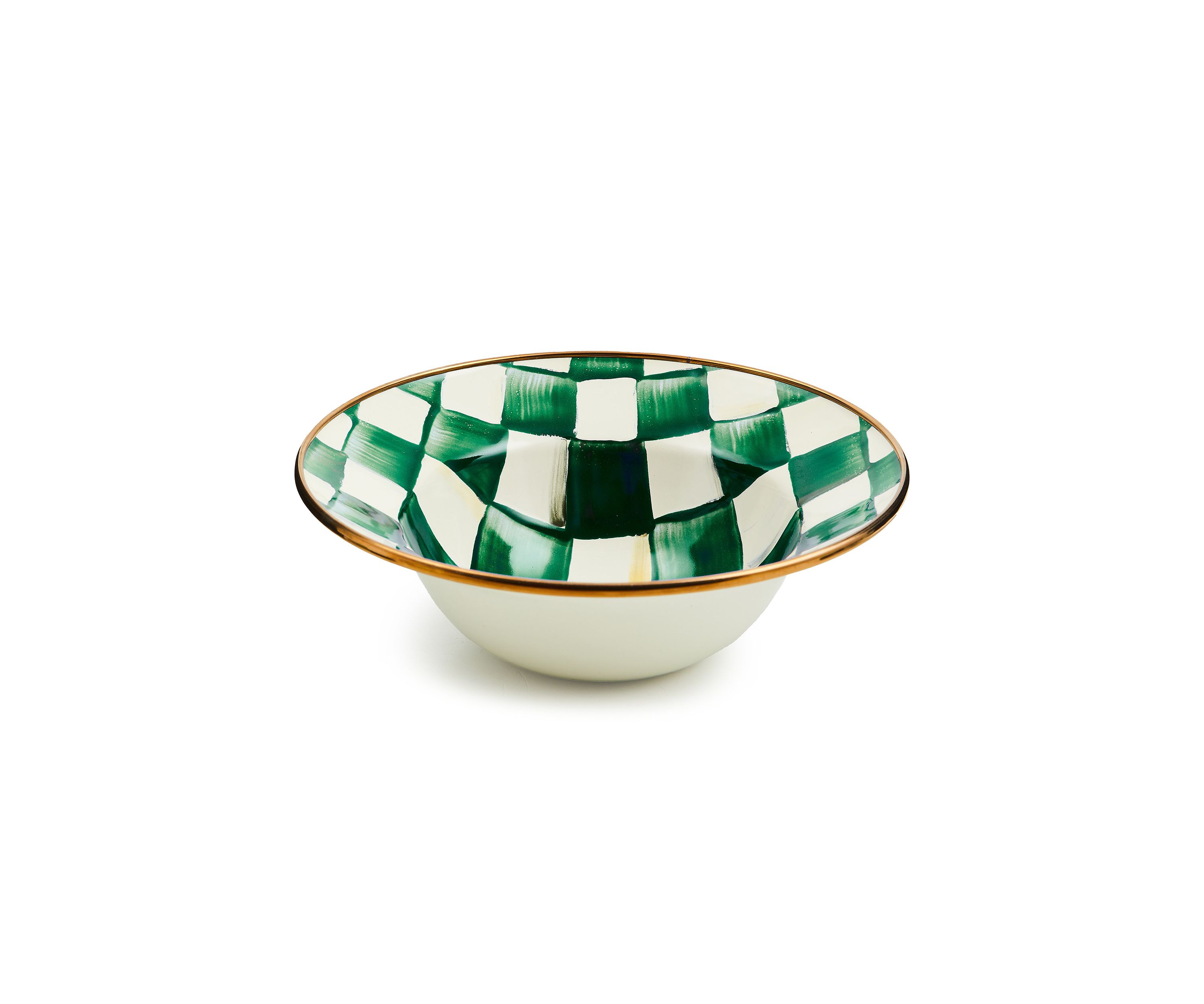 Check Enamel Breakfast Bowl