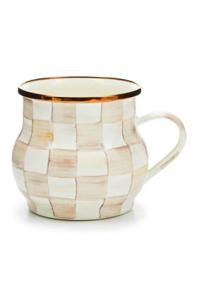 Mocha Check Mug