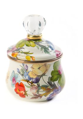 MacKenzie-Childs Flower Market Lidded Sugar Bowl - White