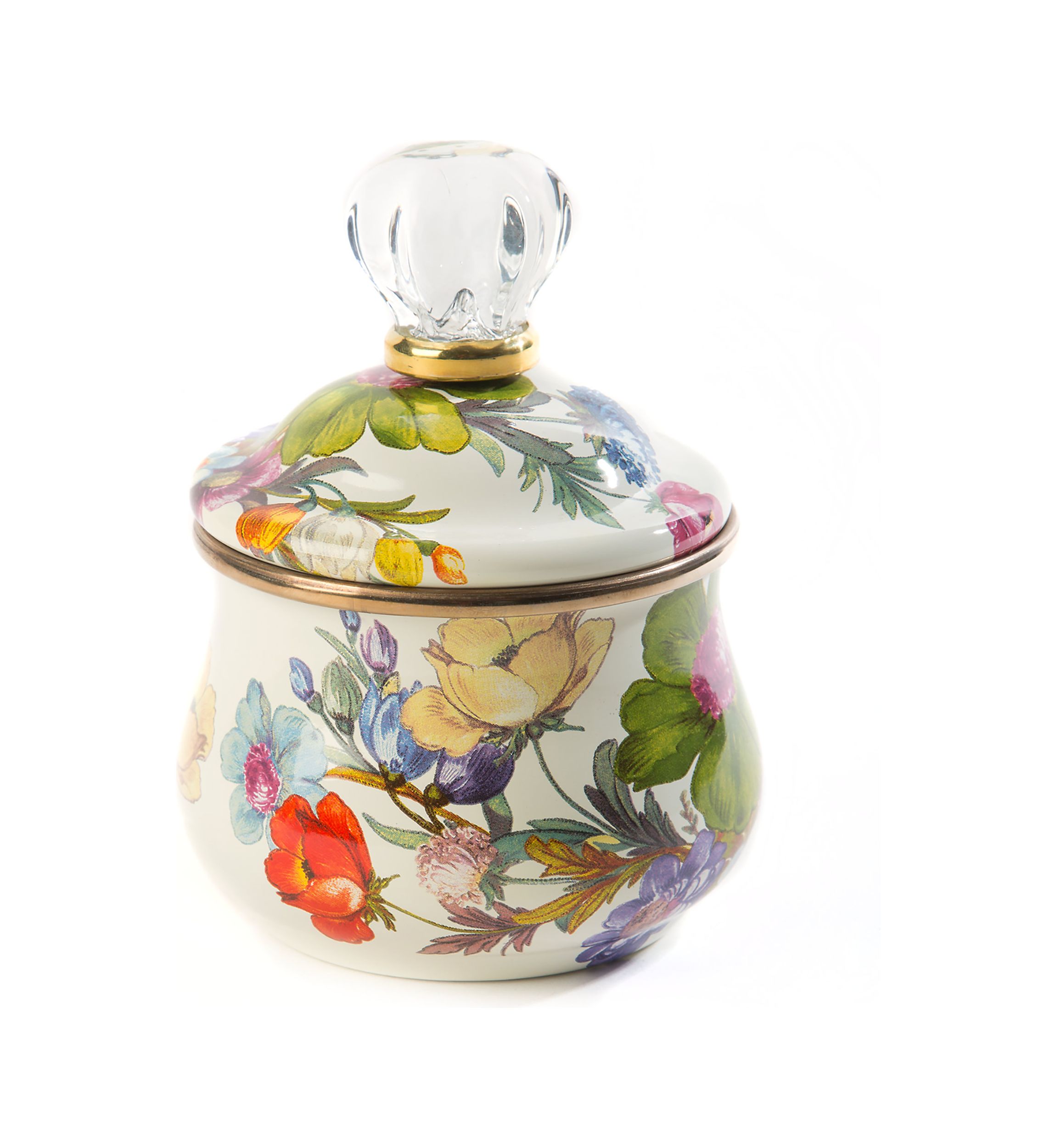 Flower Market Lidded Sugar Bowl - White