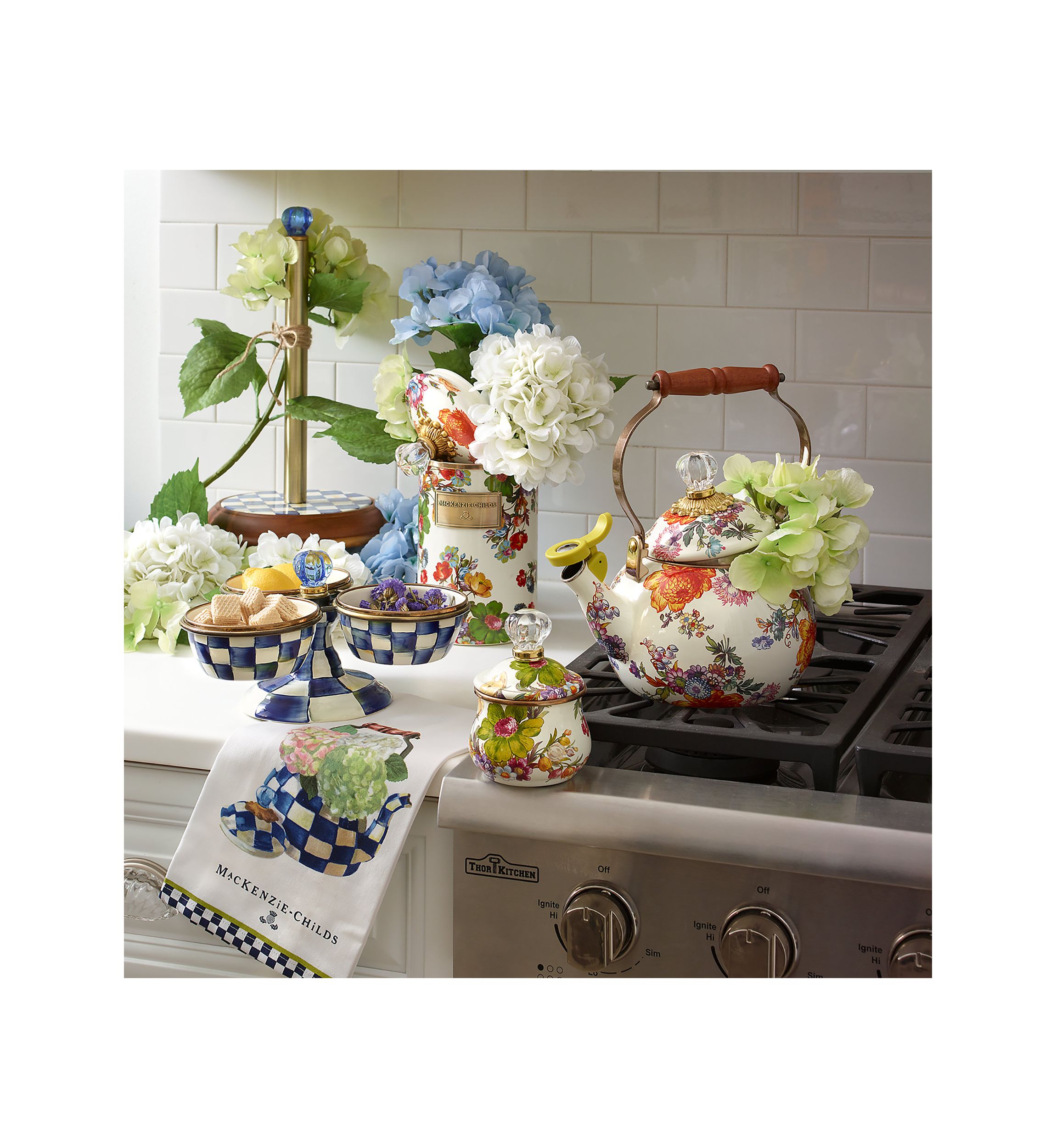 Flower Market Lidded Sugar Bowl - White