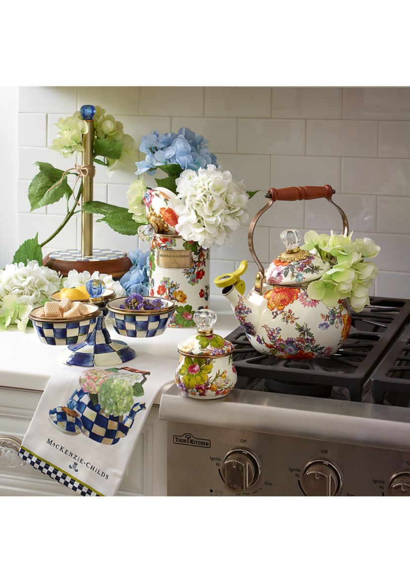 Flower Market Lidded Sugar Bowl - White