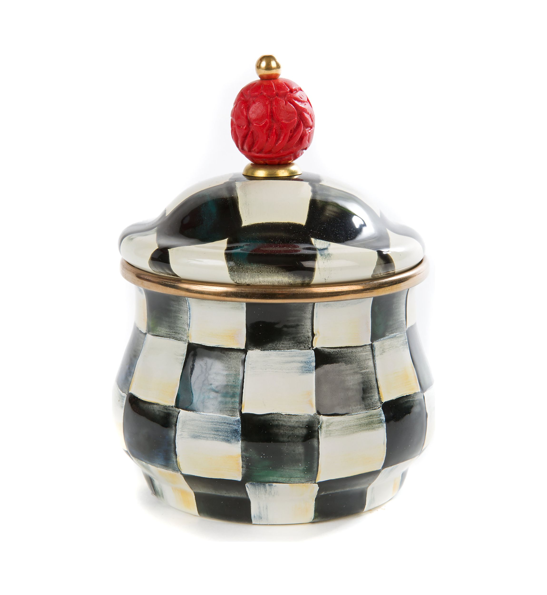  Enamel Lidded Sugar Bowl