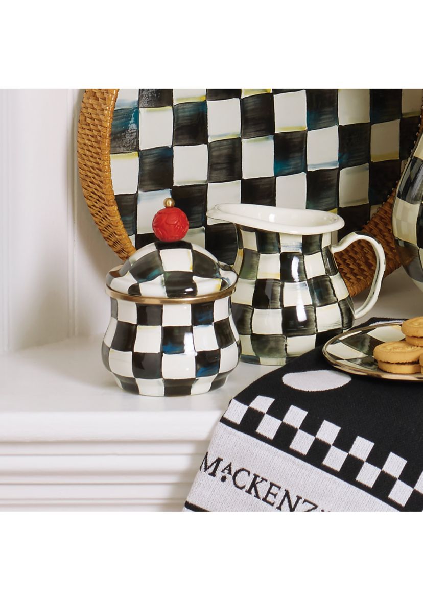 Enamel Lidded Sugar Bowl