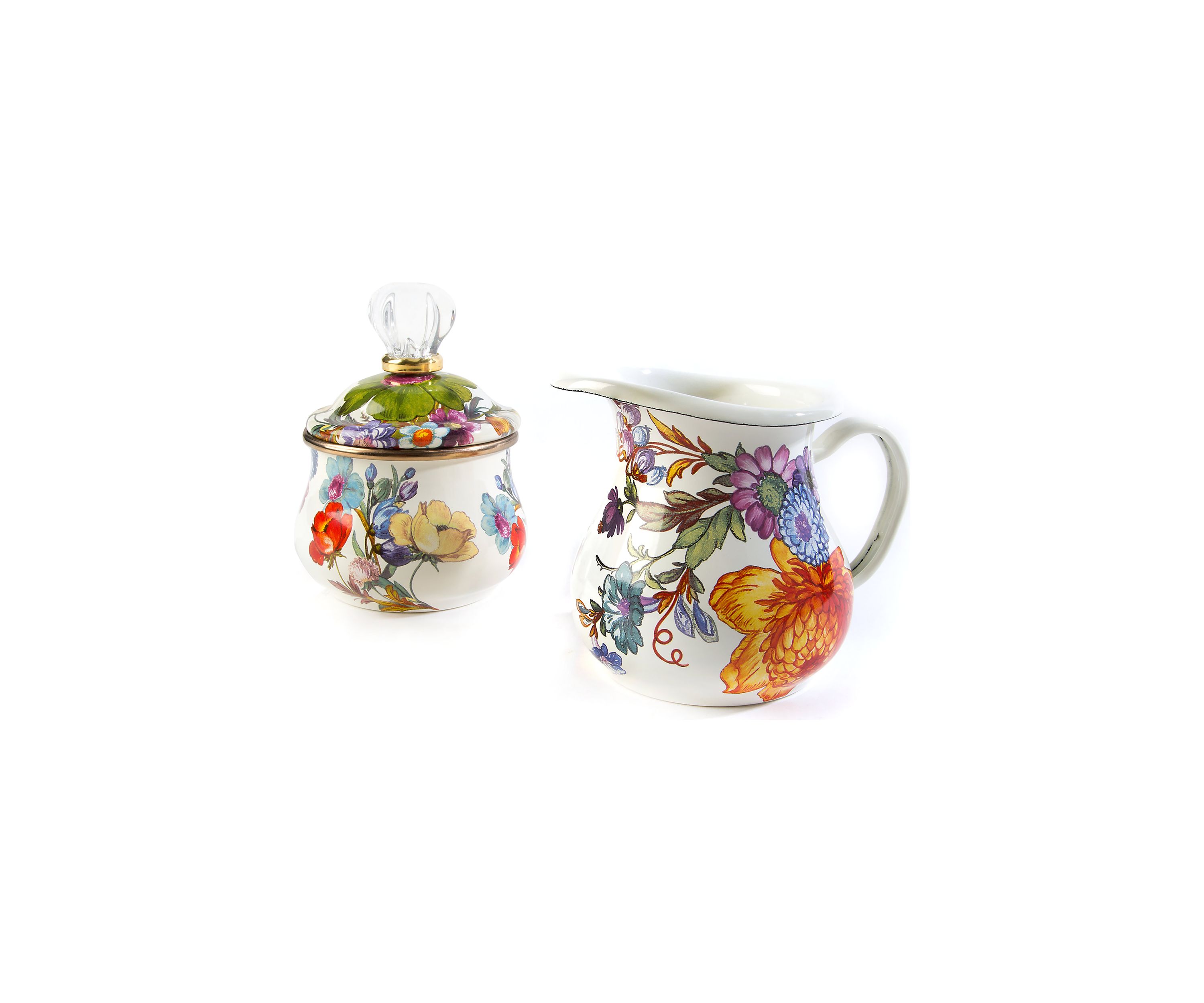Flower Market Creamer - White