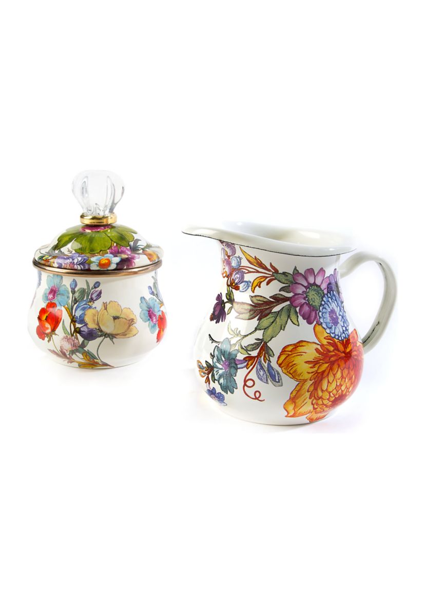 Flower Market Creamer - White