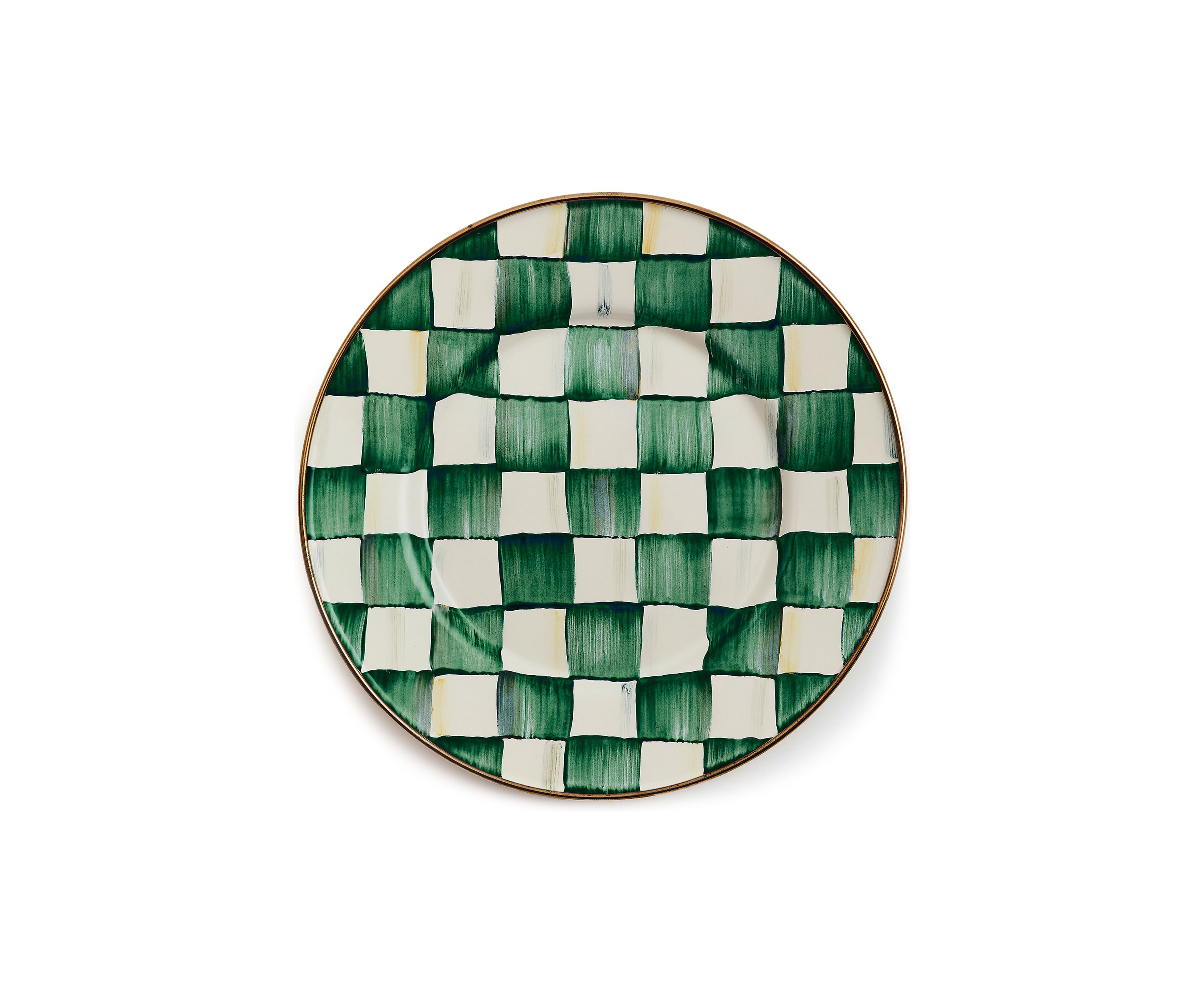 Enamel Check Salad/Dessert Plate