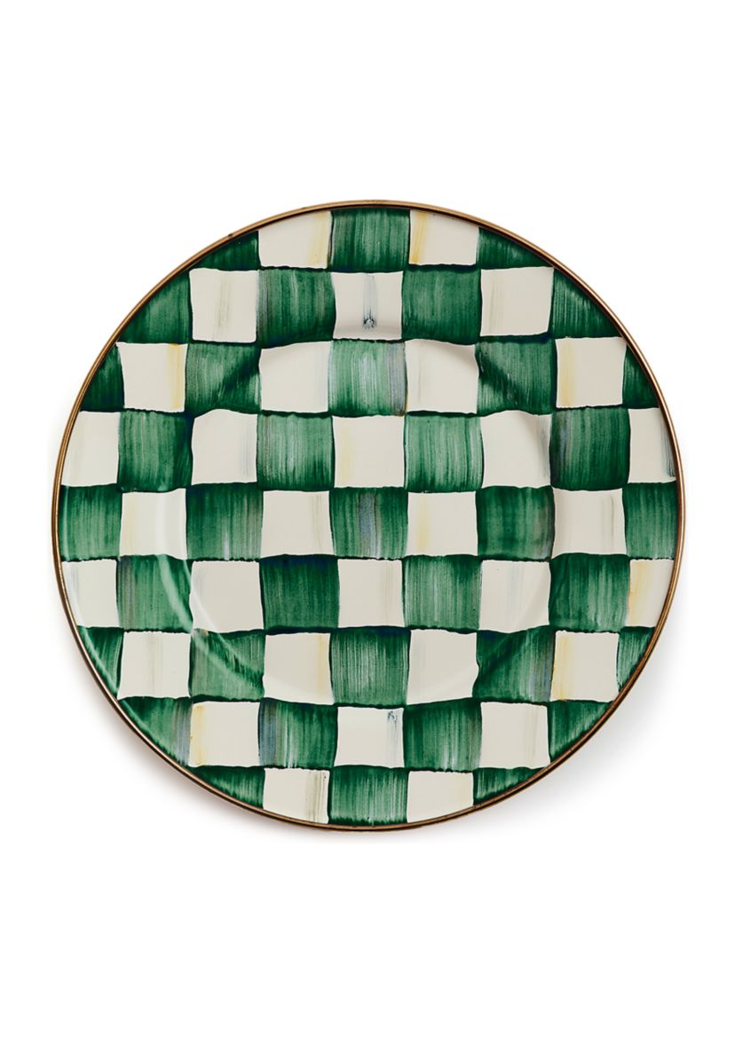 Enamel Check Salad/Dessert Plate