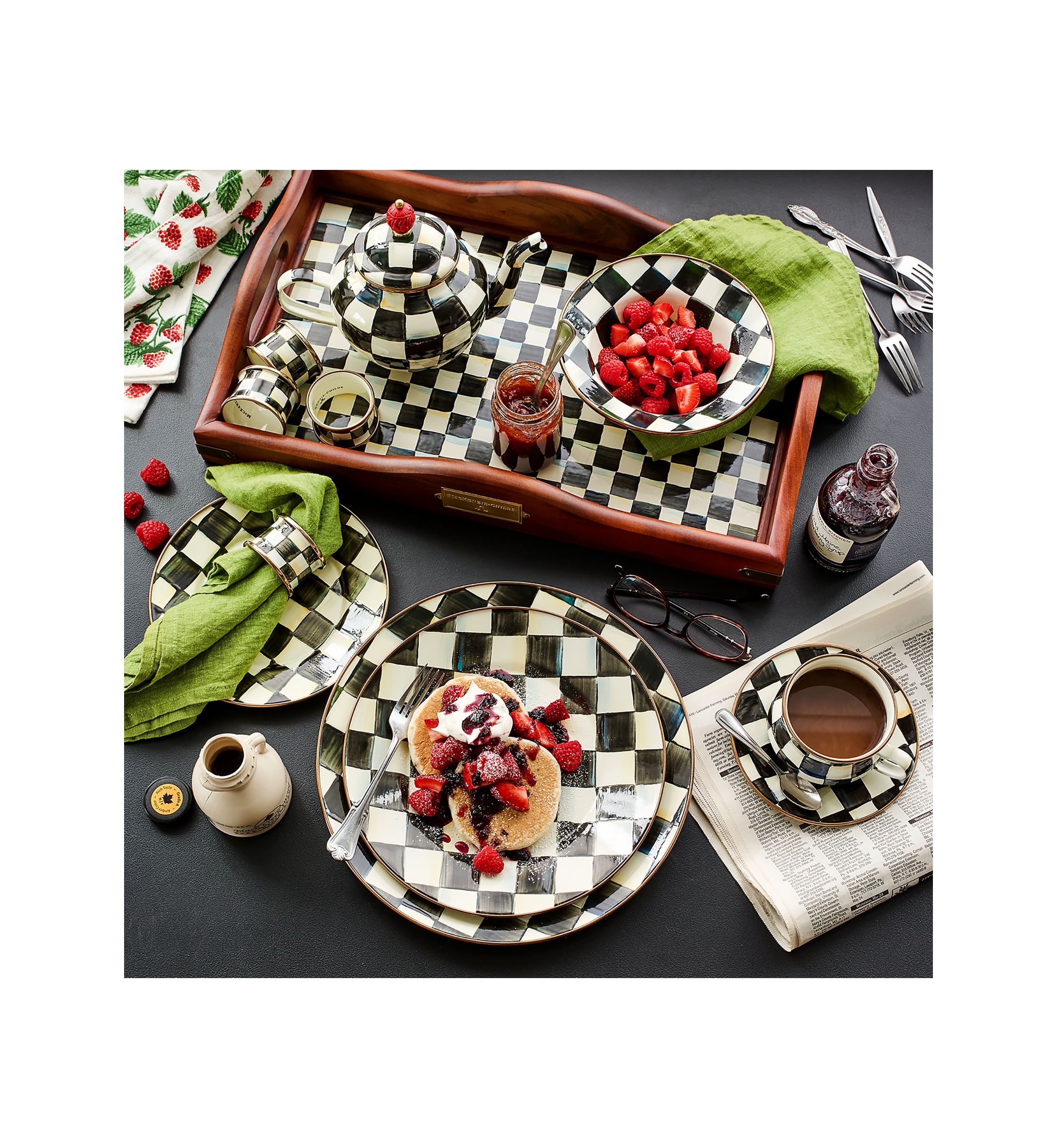 Courtly Check Enamel Salad/ Dessert Plate