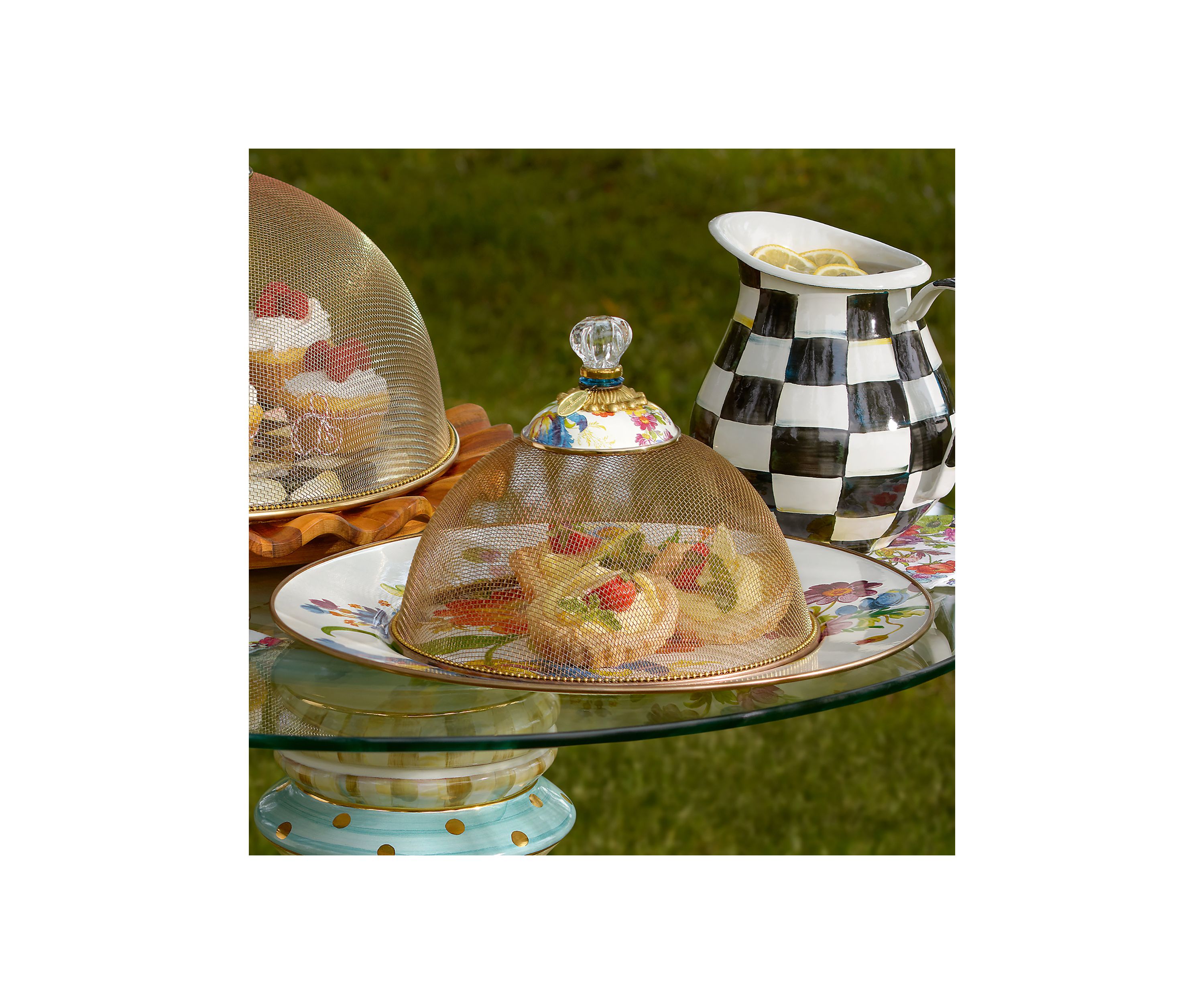 Flower Market Serving Platter- White