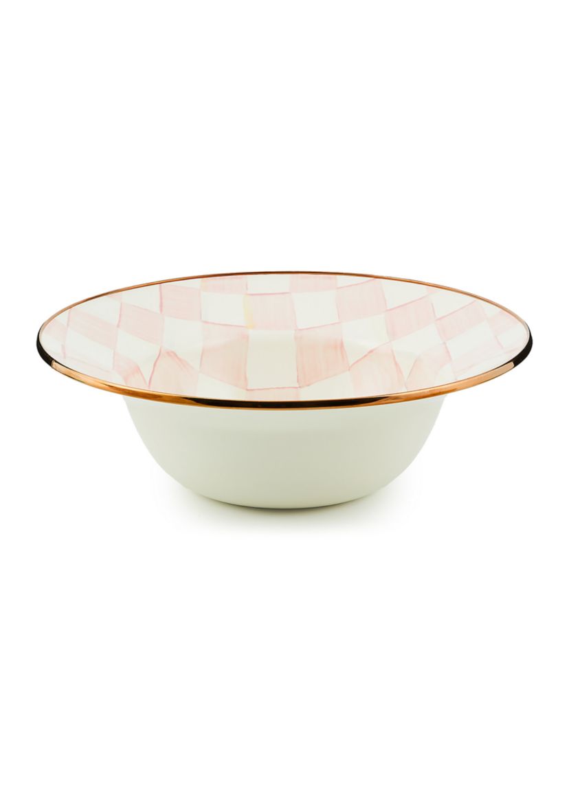 Rosy Check Serving Bowl