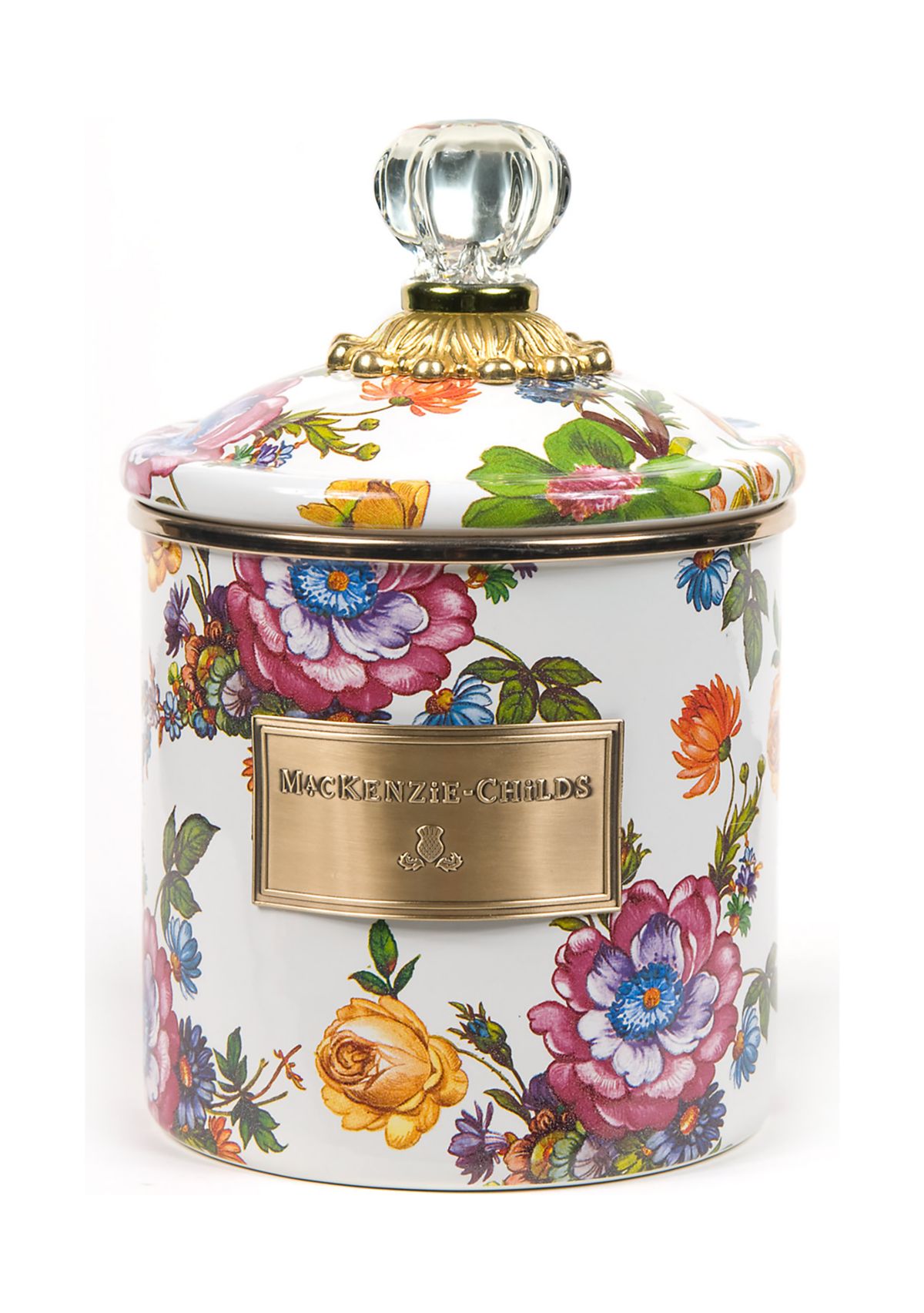 Flower Market Small Canister - White