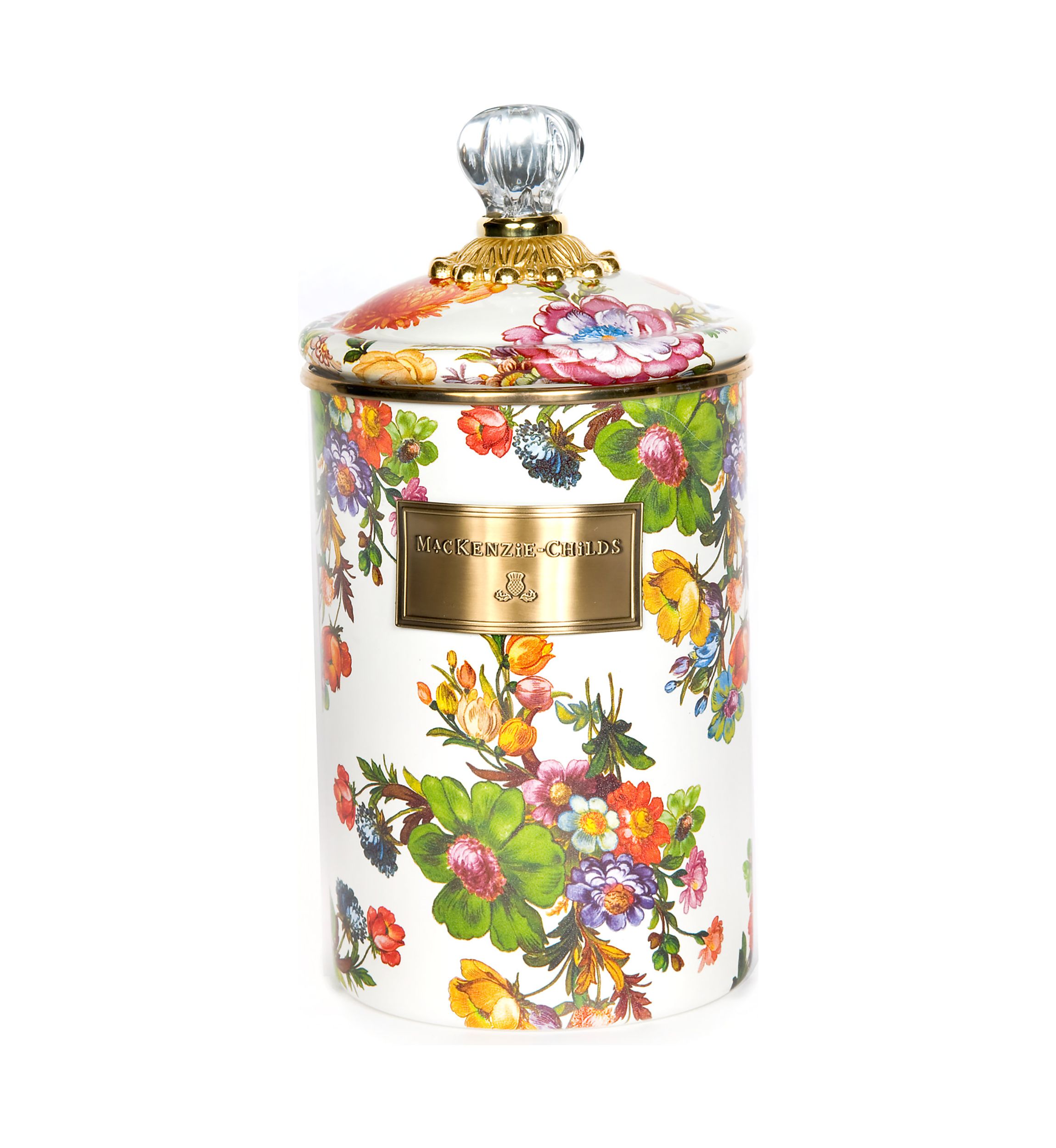 Flower Market Large Canister - White