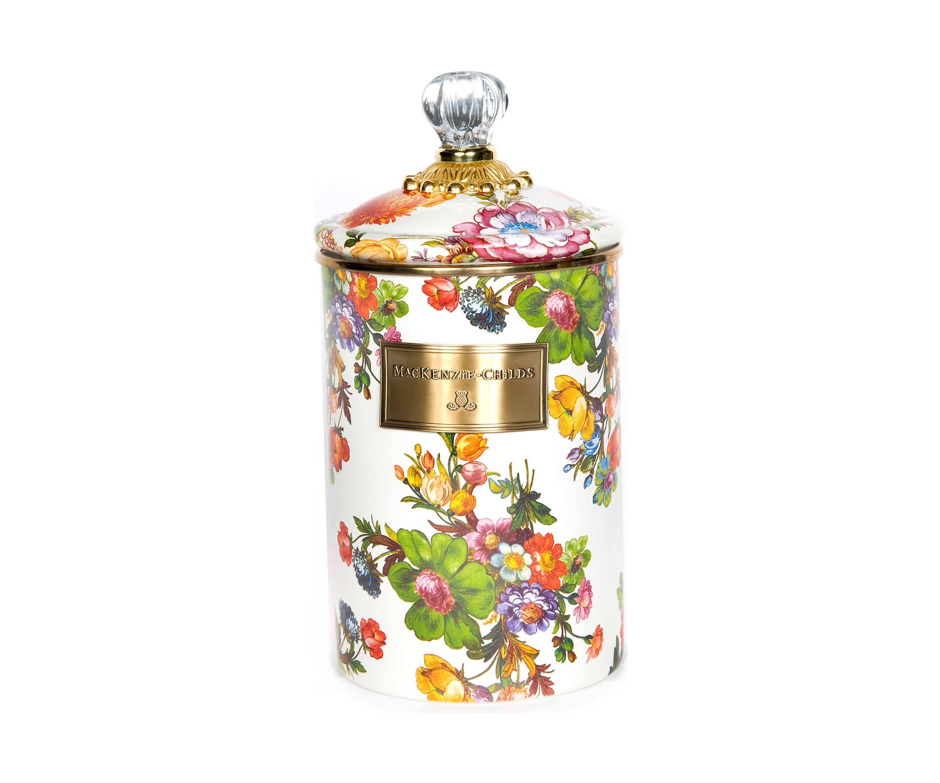 Flower Market Large Canister - White