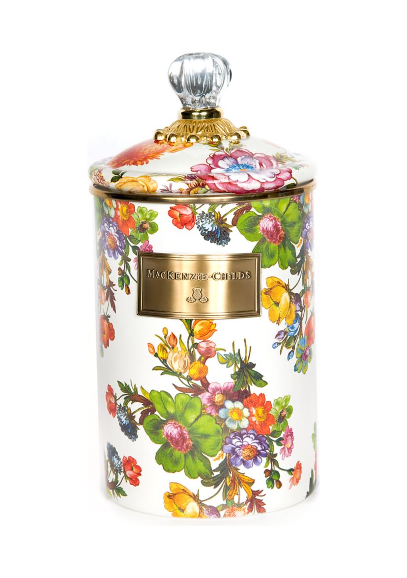 Flower Market Large Canister - White