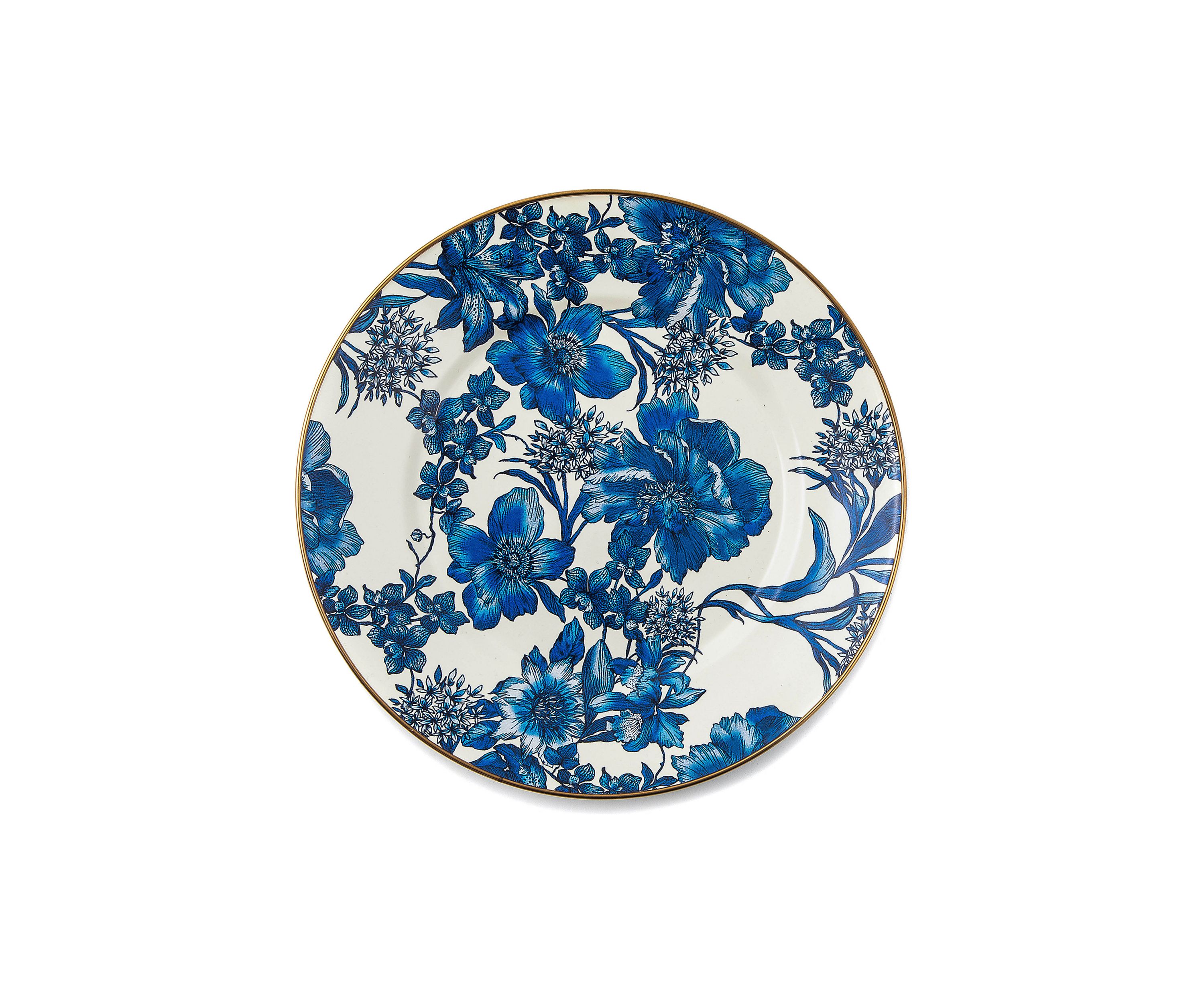 Rosy English Garden Enamel Dinner Plate