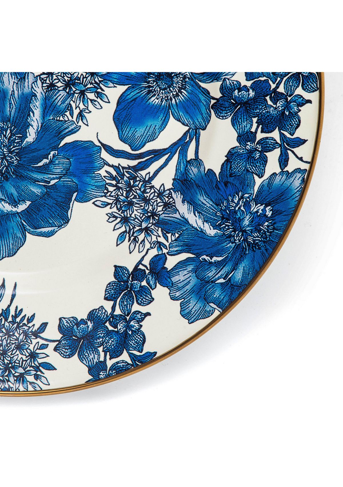 Rosy English Garden Enamel Dinner Plate