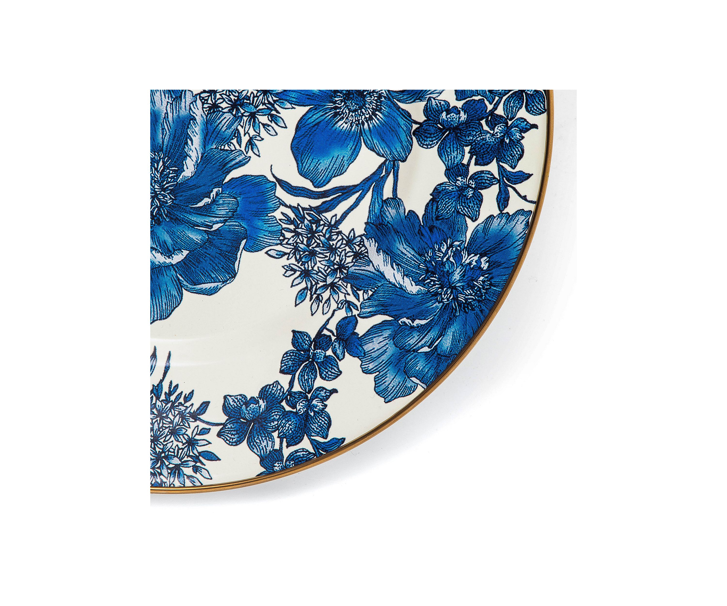 Rosy English Garden Enamel Dinner Plate