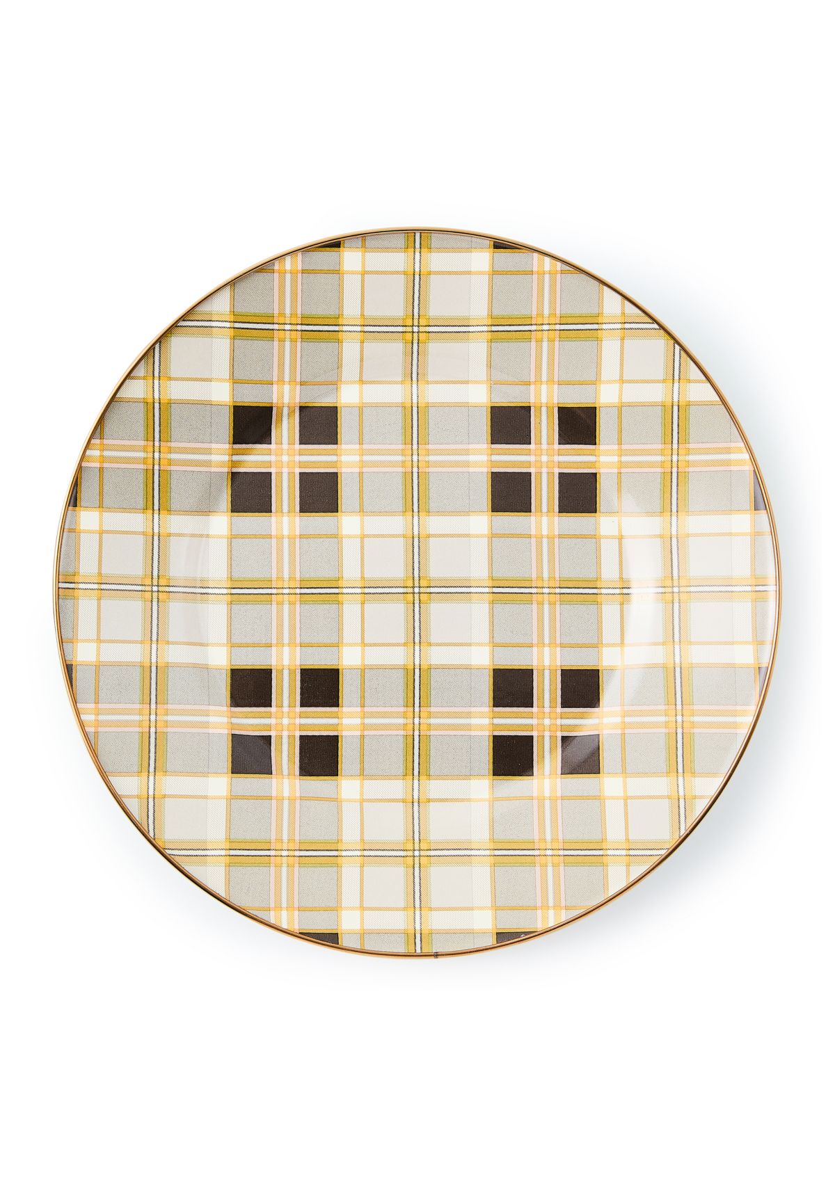 Tartan Mocha Dinner Plate