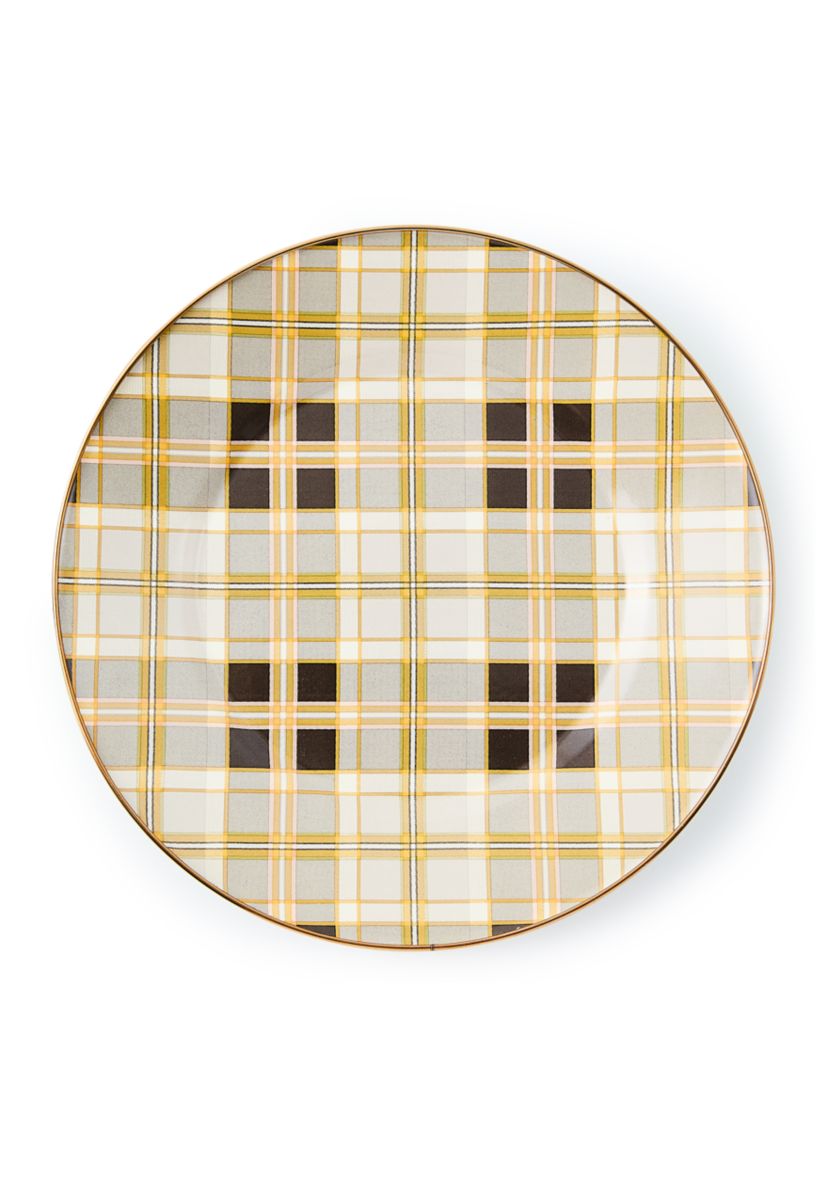 Tartan Mocha Dinner Plate