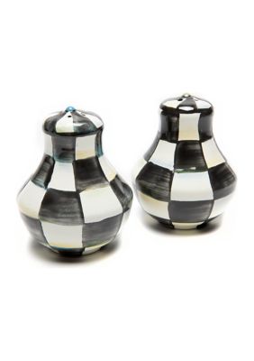 Courtly Check Enamel Salt and Pepper Shaker Set