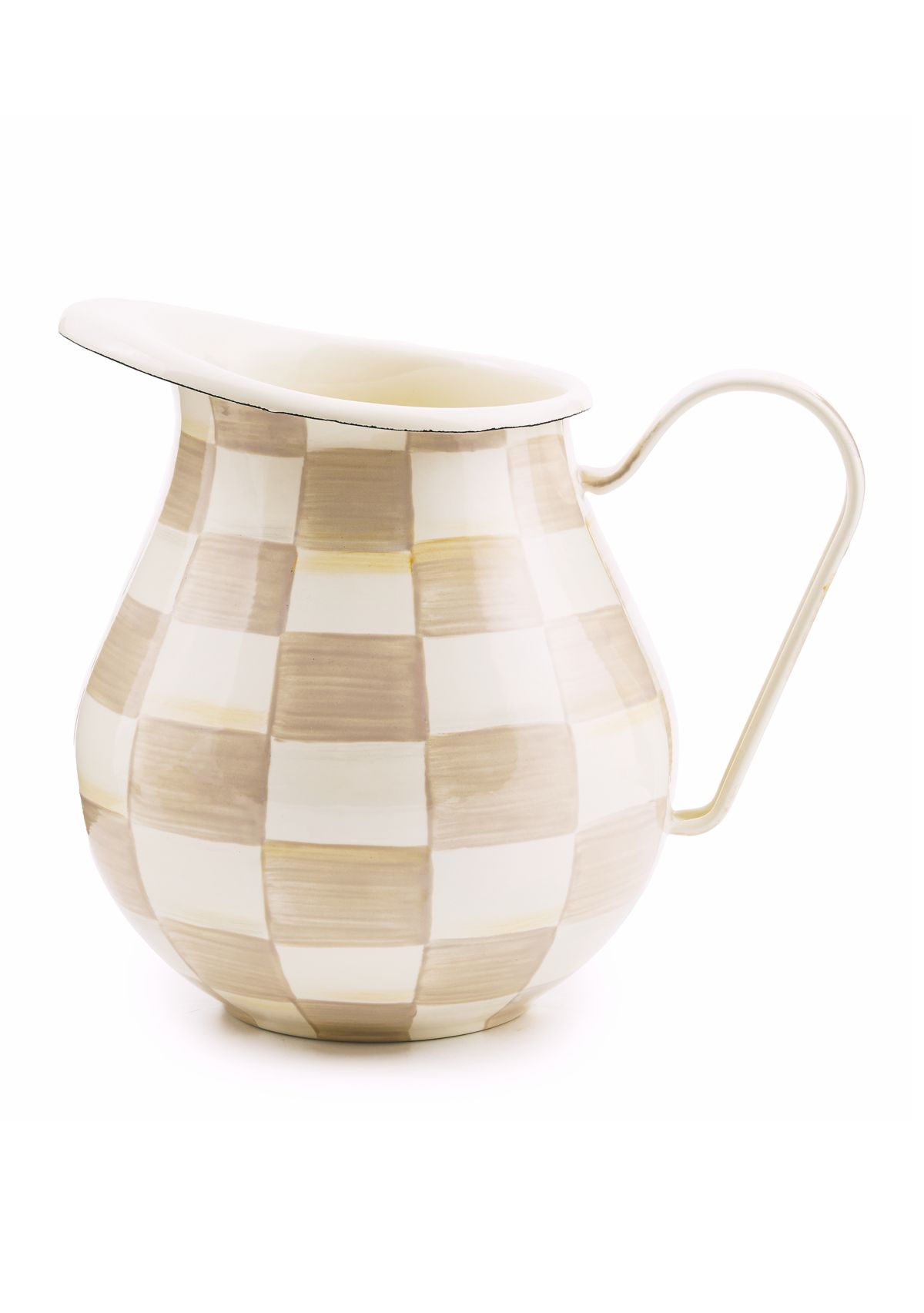 Mocha Check Pitcher