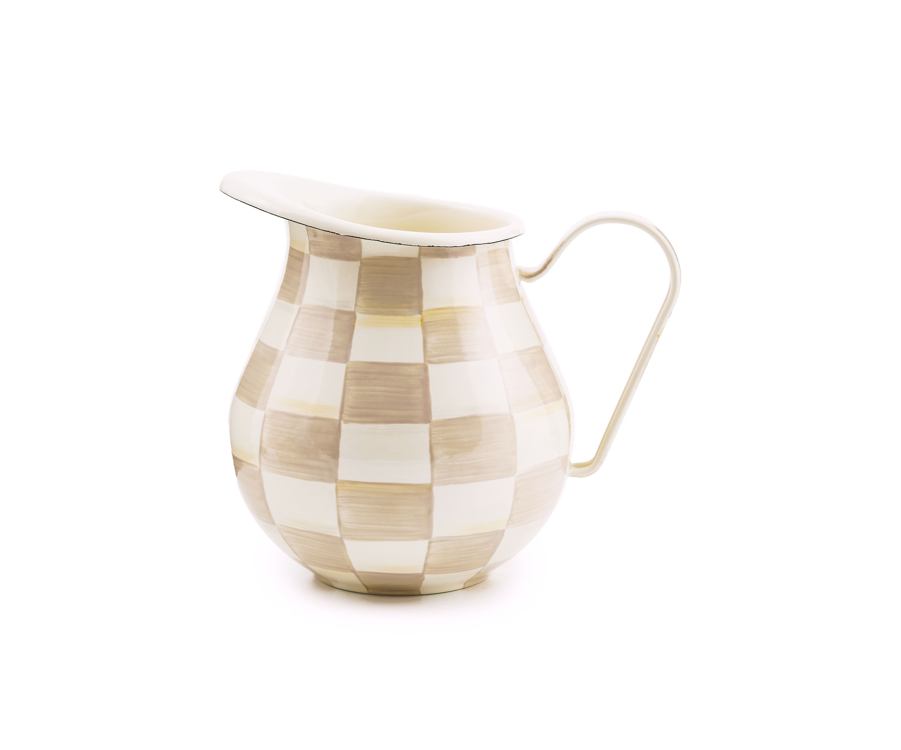 Mocha Check Pitcher