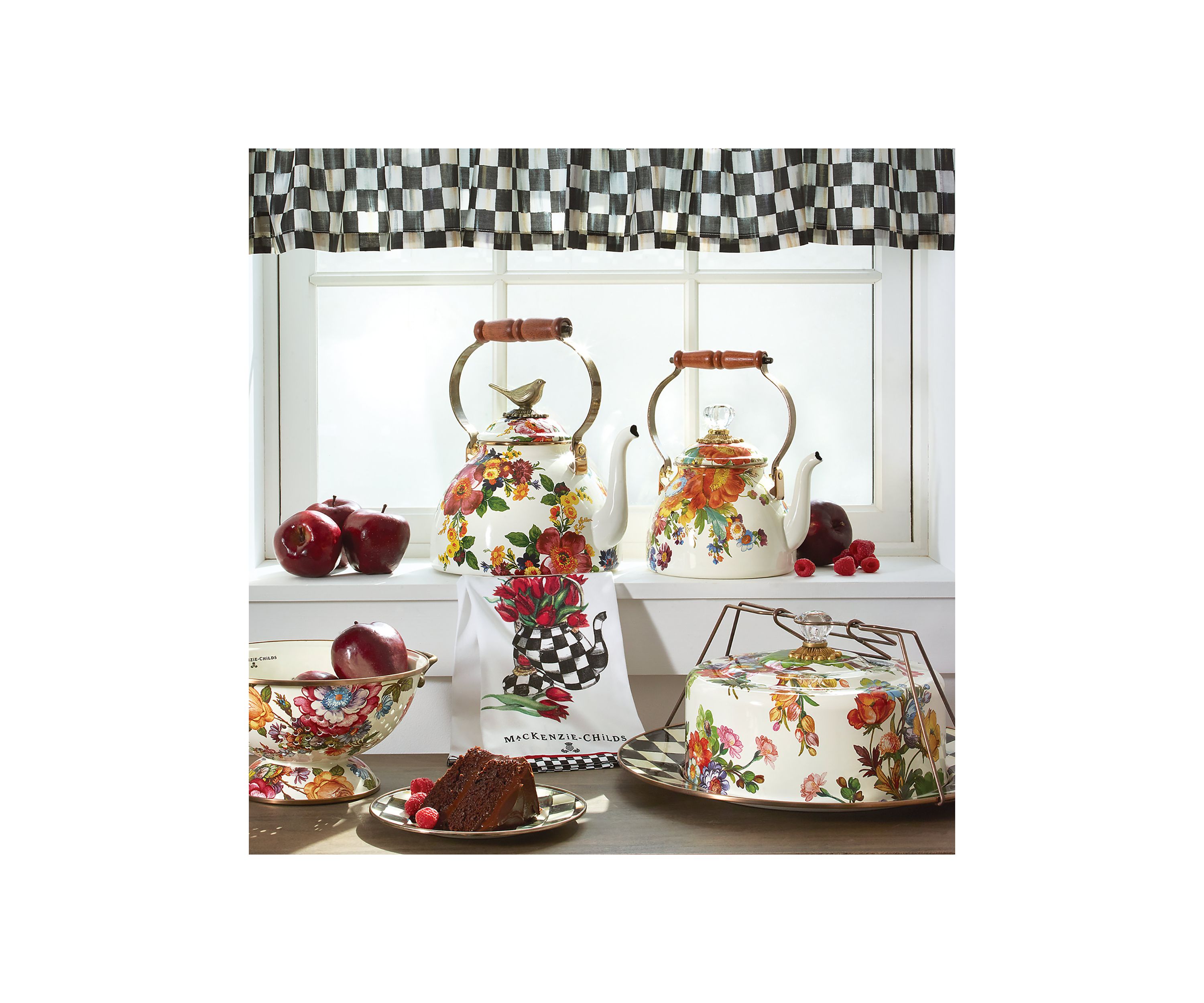 Flower Market Large White Colander