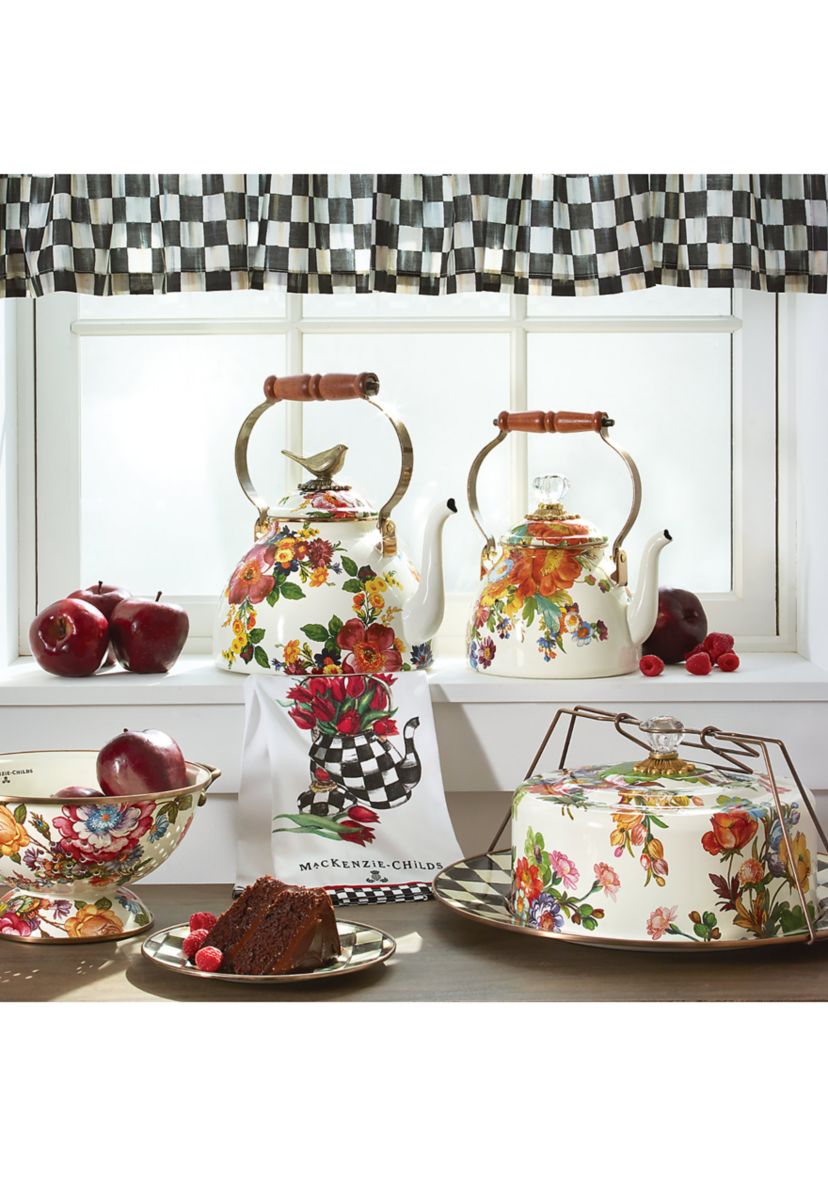 Flower Market Large White Colander