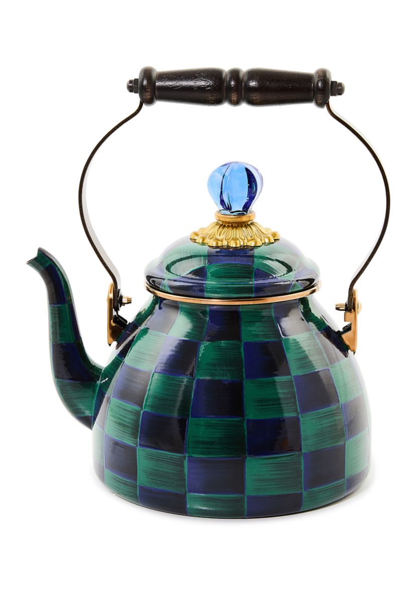 Juniper Check 2 Quart Tea Kettle