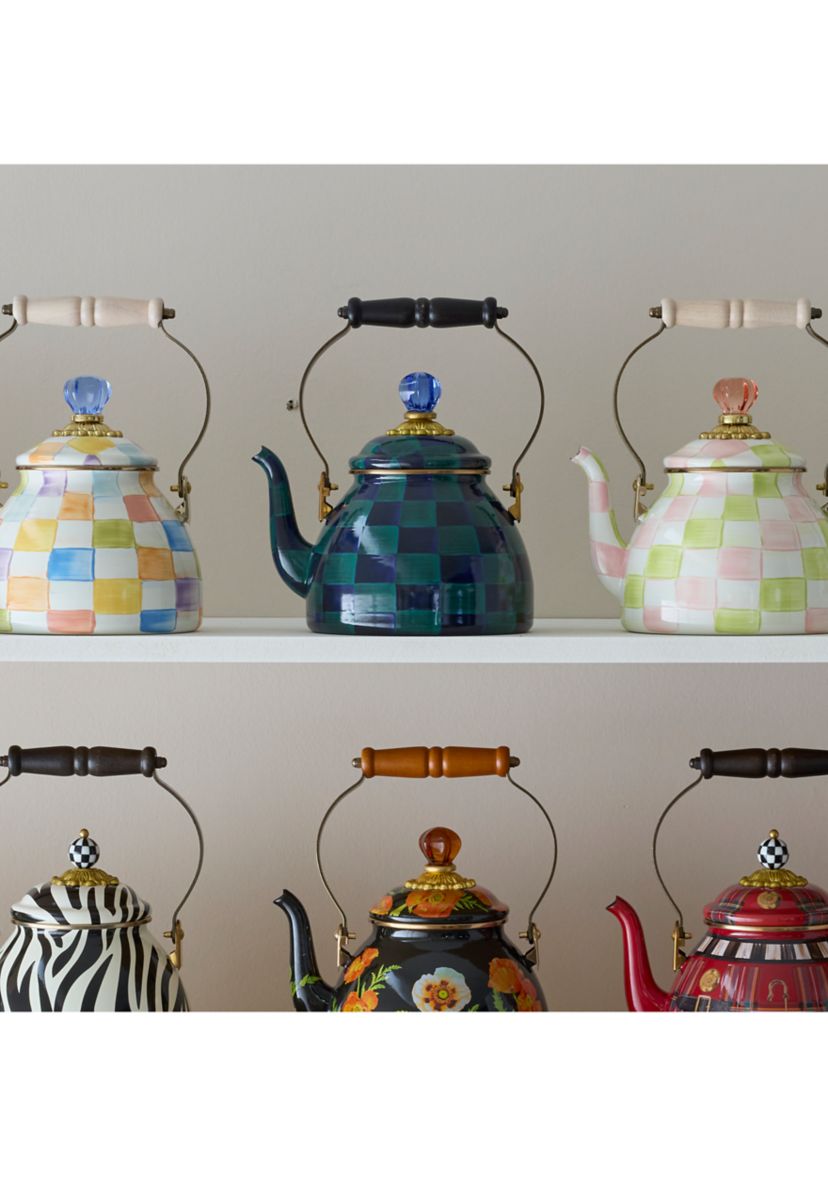 Juniper Check 2 Quart Tea Kettle