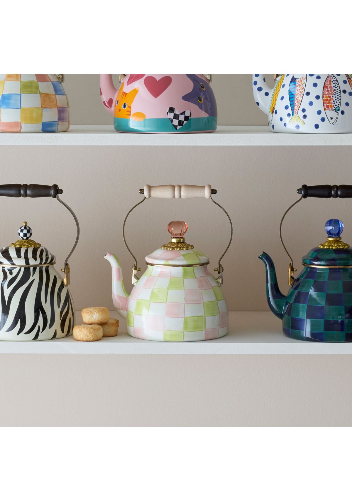 Palm Beach Check 2 Quart Tea Kettle