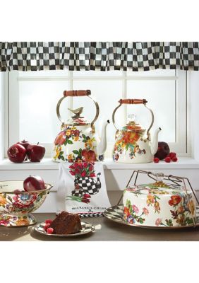 White Flower Market 2 Quart Tea Kettle