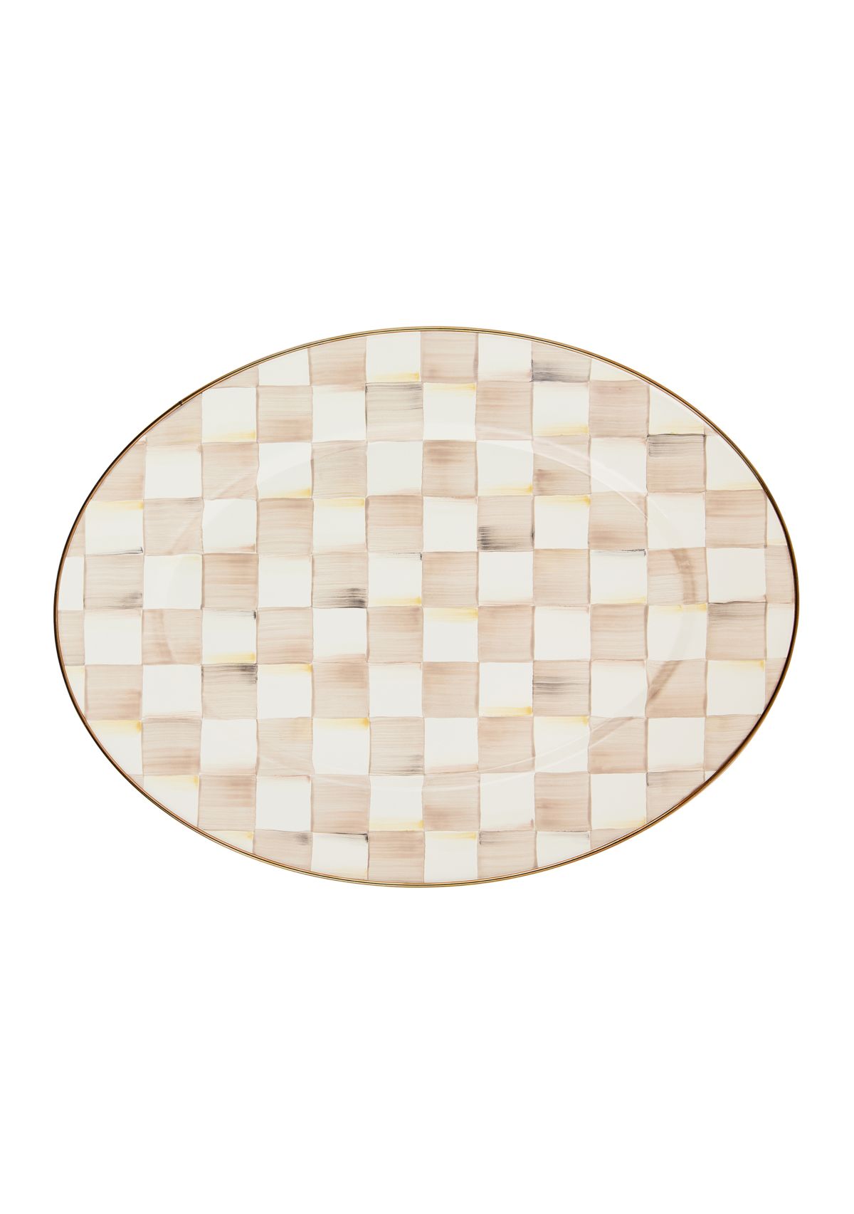 Check Medium Oval Platter