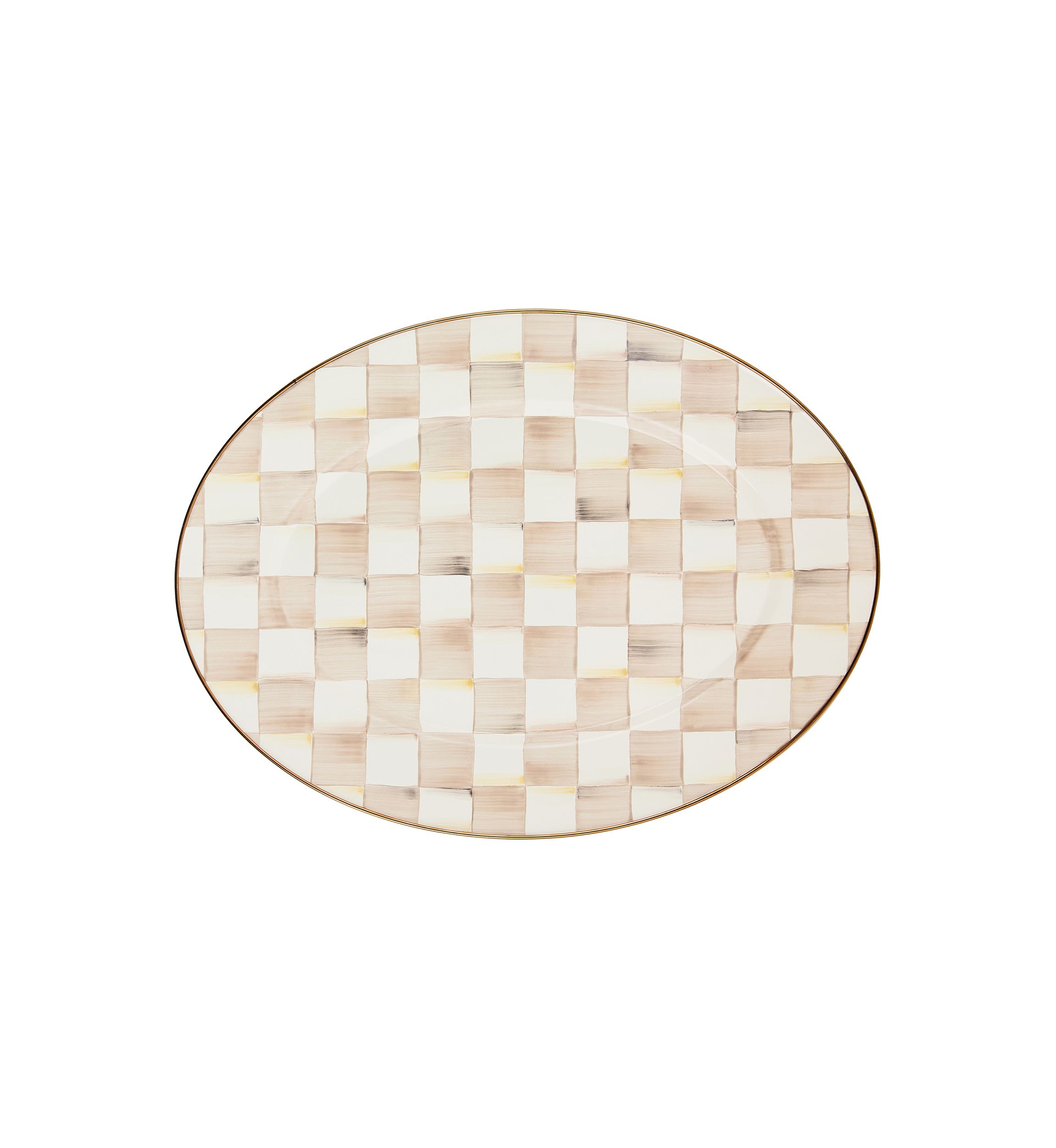 Check Medium Oval Platter