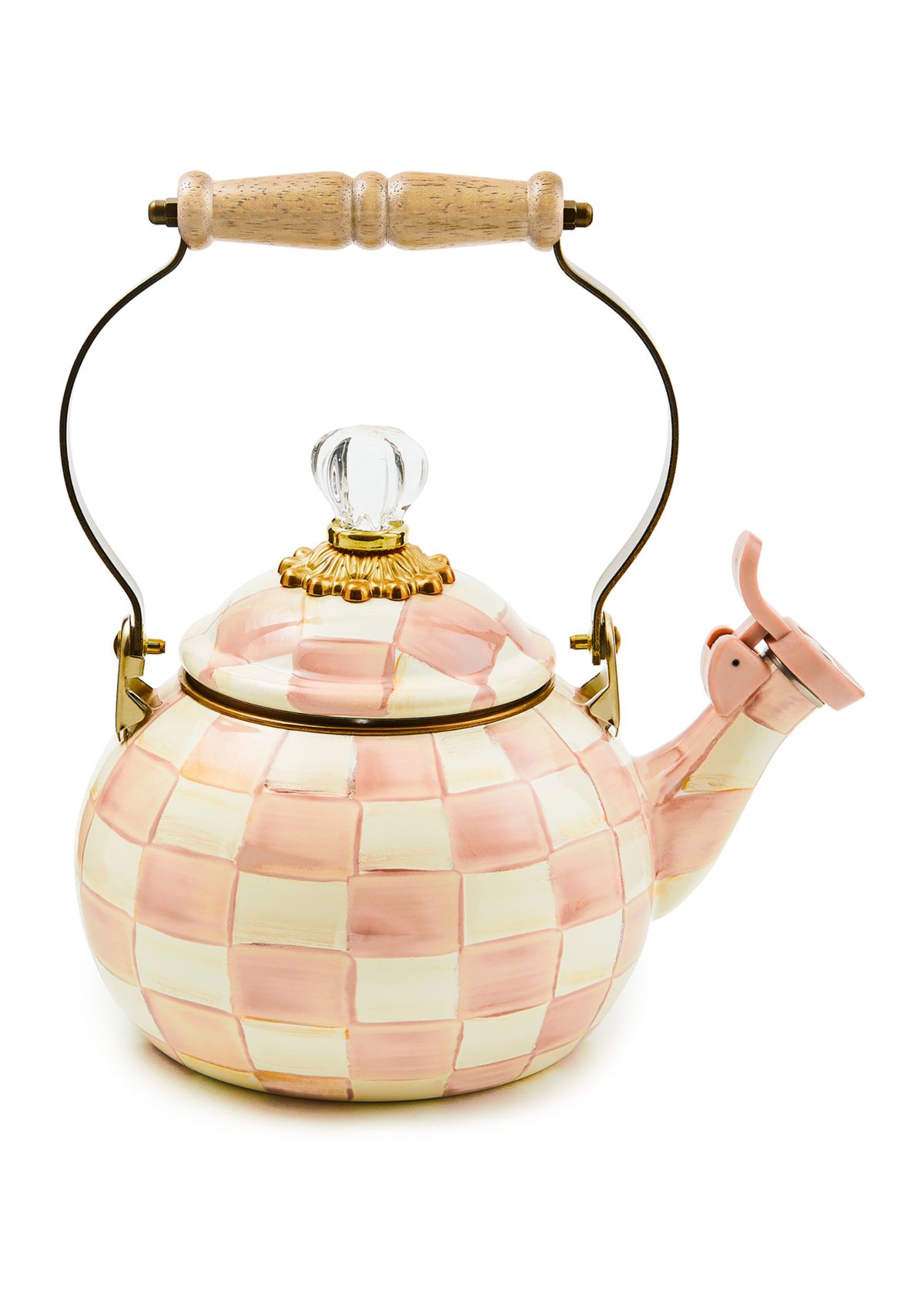Courtly Check® Enamel Whistling Tea Kettle
