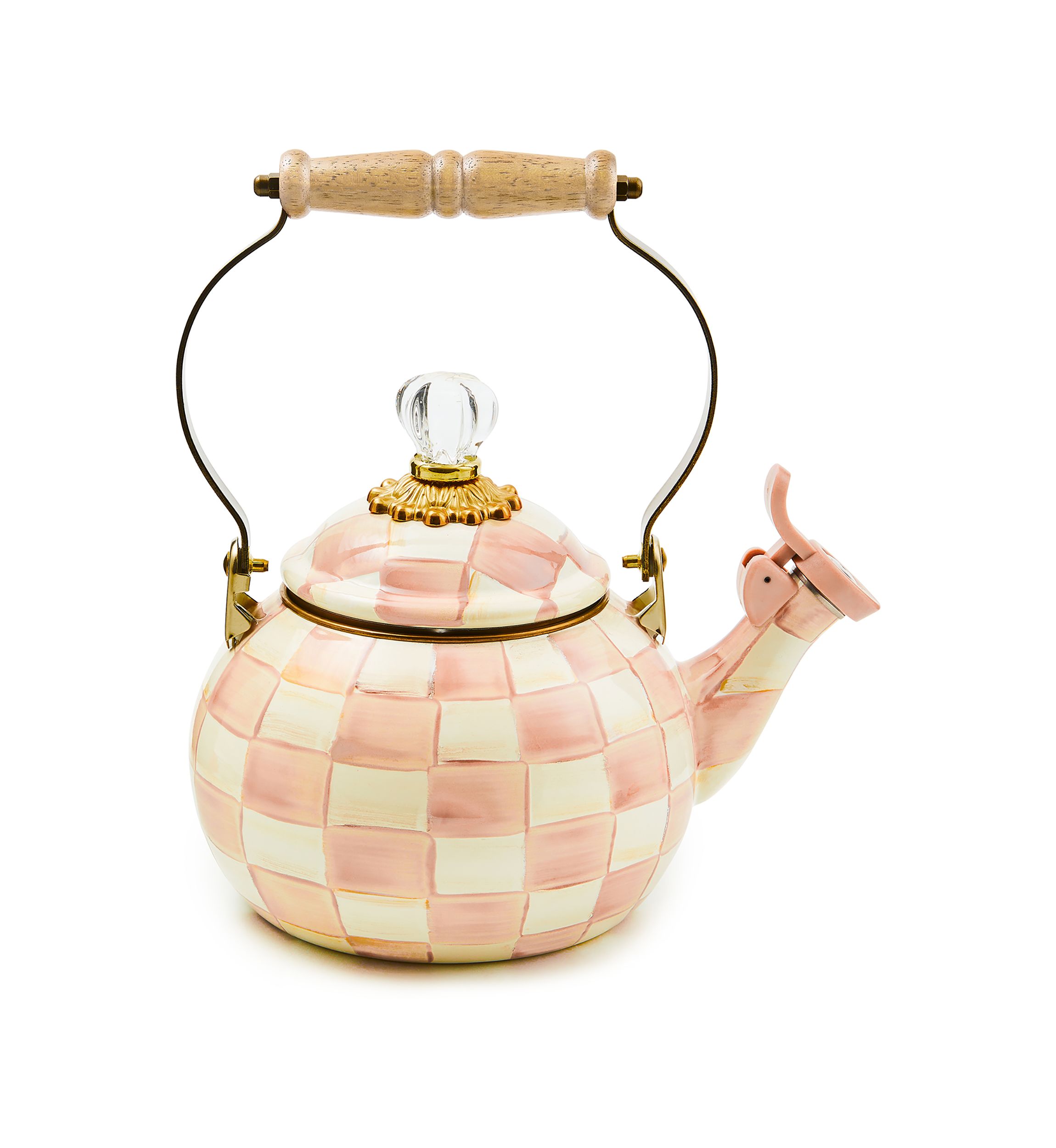 Courtly Check® Enamel Whistling Tea Kettle