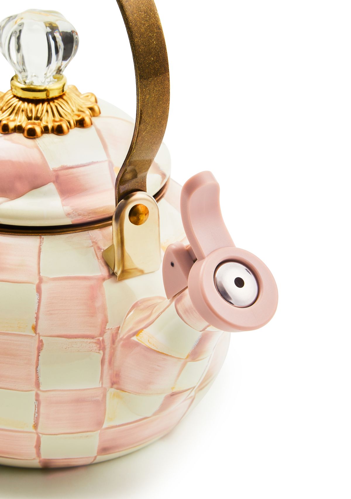 Courtly Check® Enamel Whistling Tea Kettle