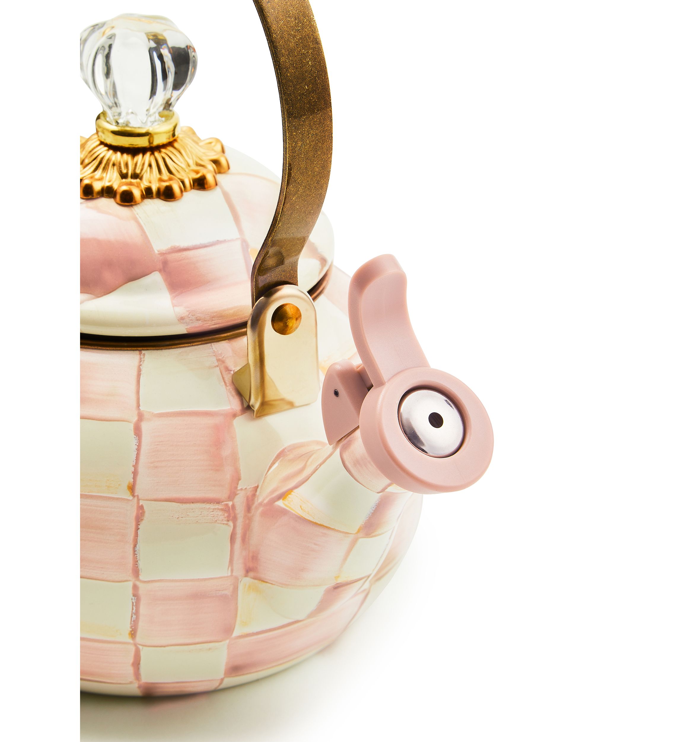 Courtly Check® Enamel Whistling Tea Kettle